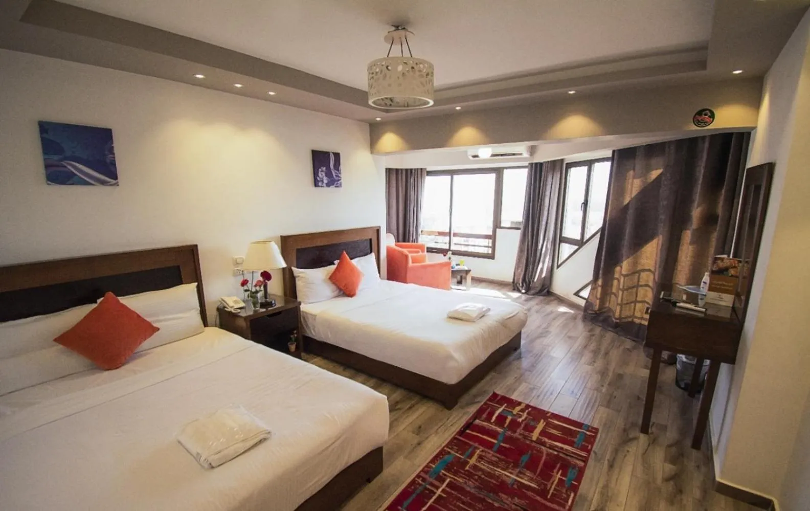 Bed in Nile Guardian Hotel