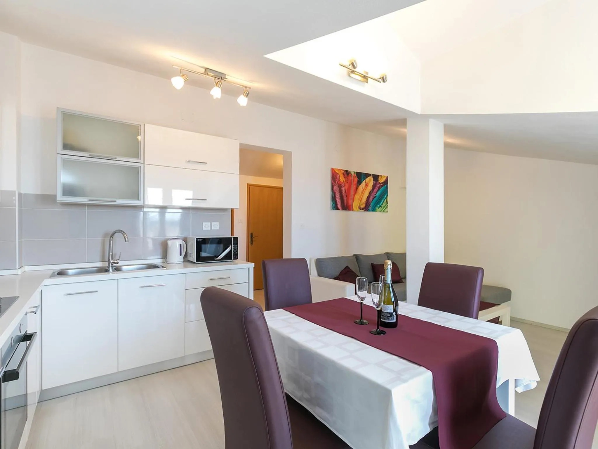Kitchen or kitchenette in Apartments Olea
