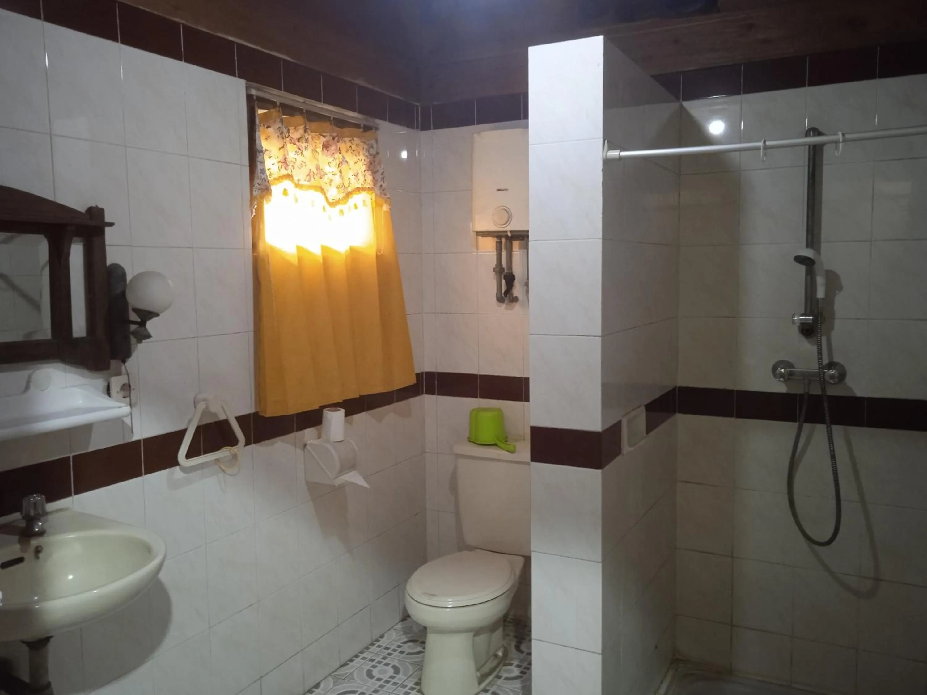 Shower in Yoschi's Hotel Bromo