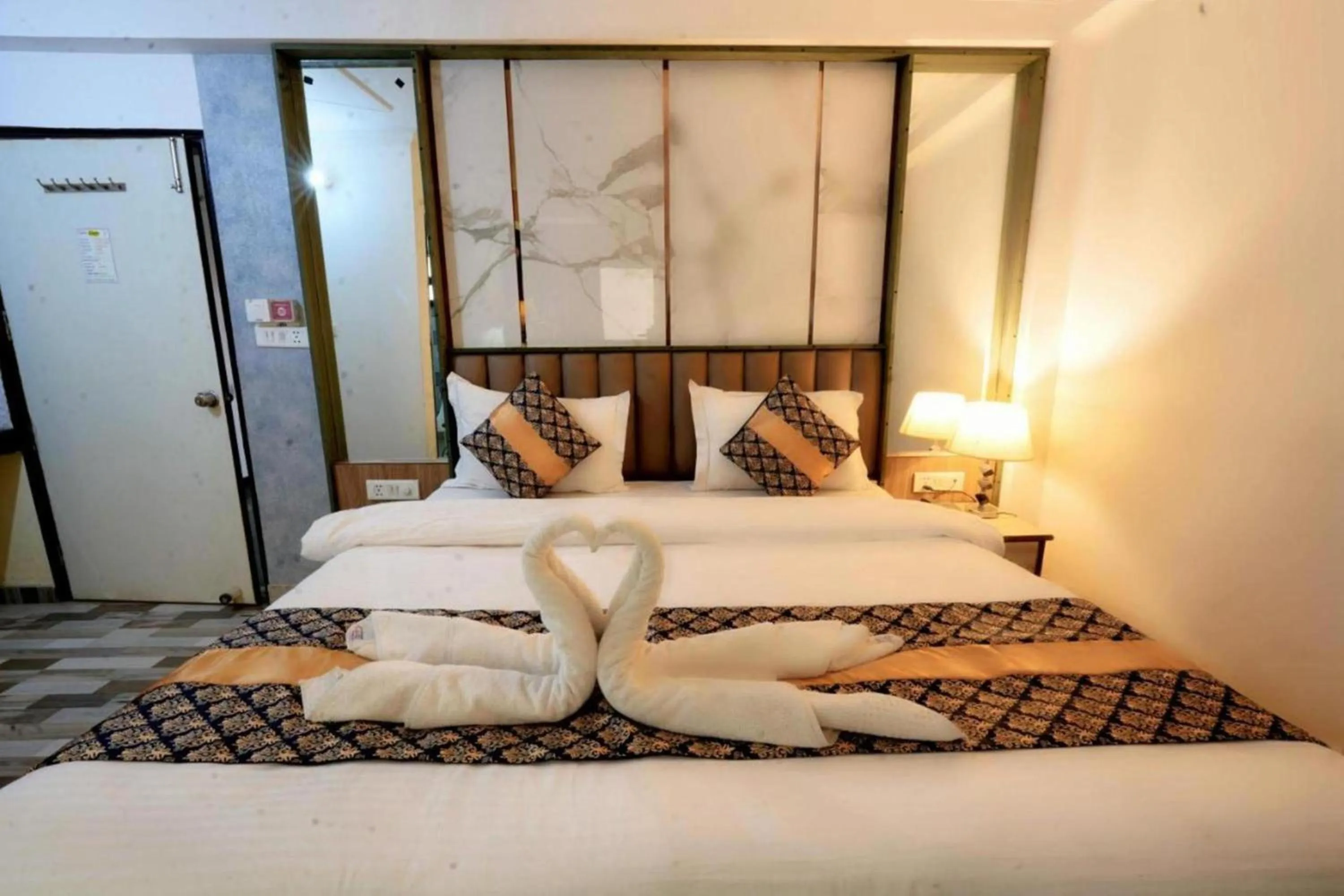 View (from property/room), Bed in Hotel Clink New Delhi Airport