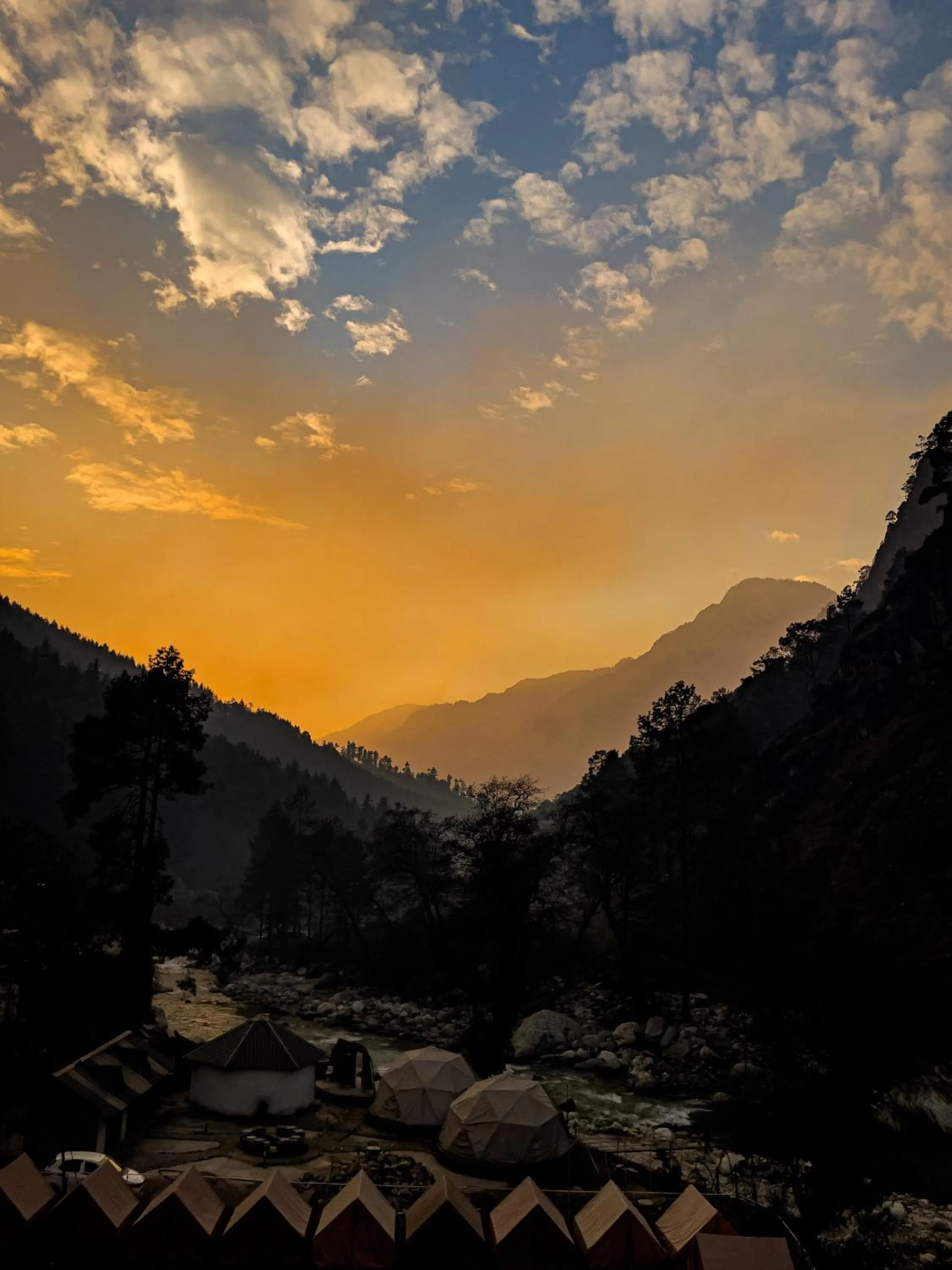 View (from property/room) in Hotel Mid Orchard Kasol -River Side