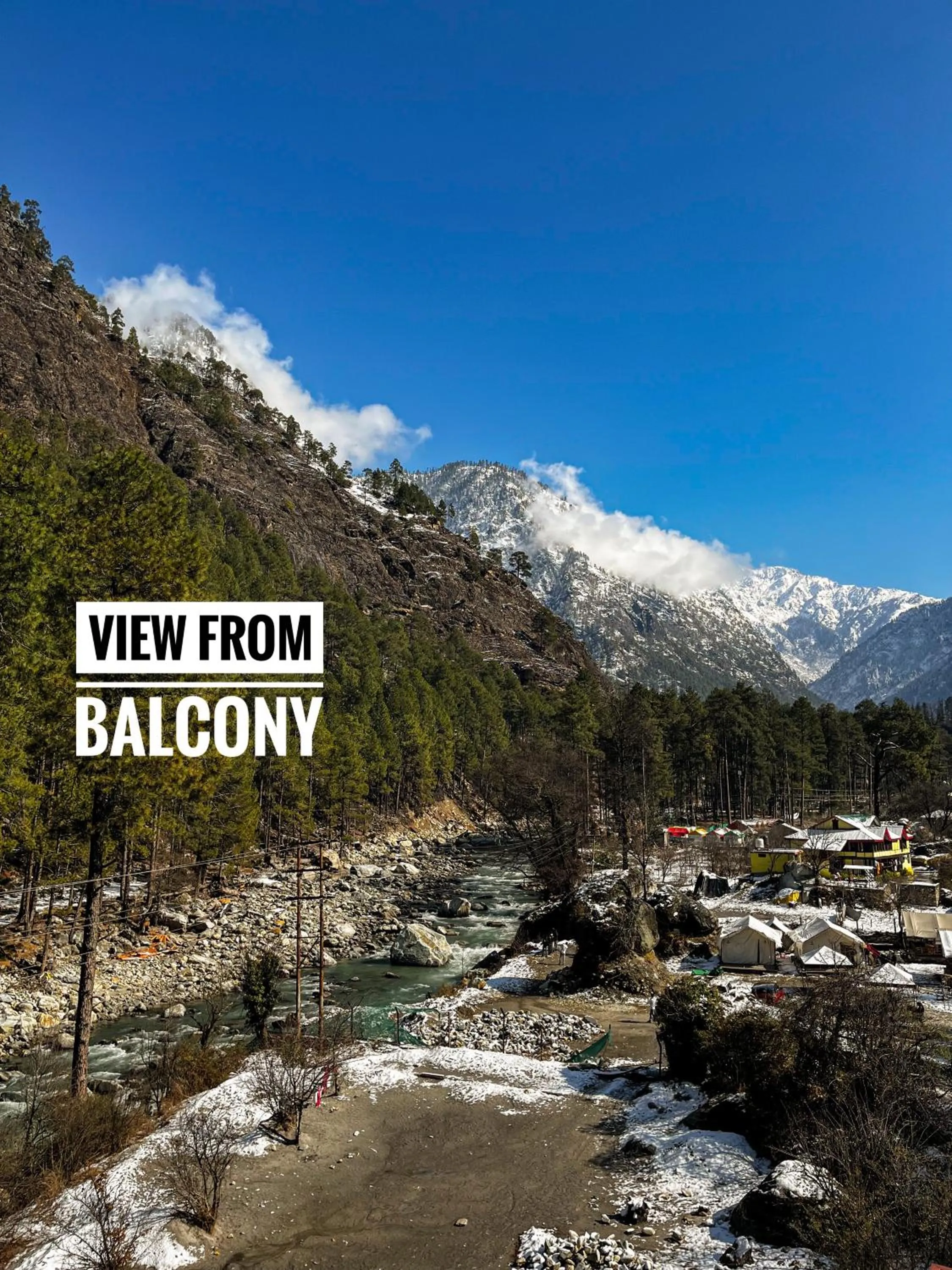 Natural landscape in Hotel Mid Orchard Kasol -River Side