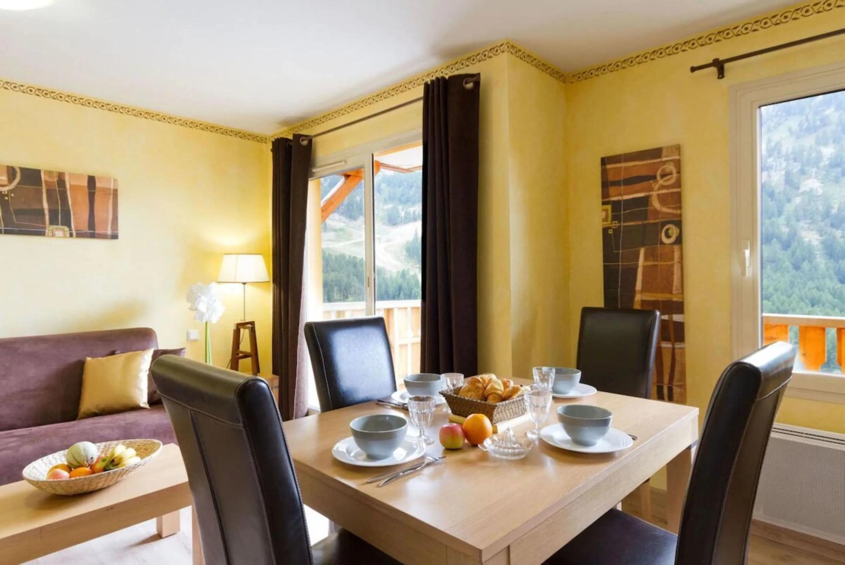 Living room in Résidence Les Terrasses d'Isola 2000