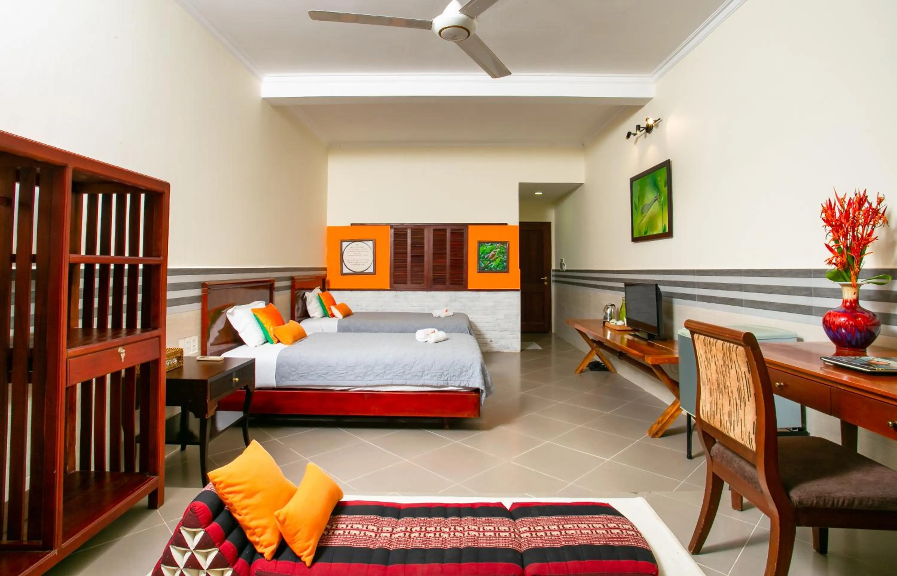 Bed in Cat Tien Jungle Lodge