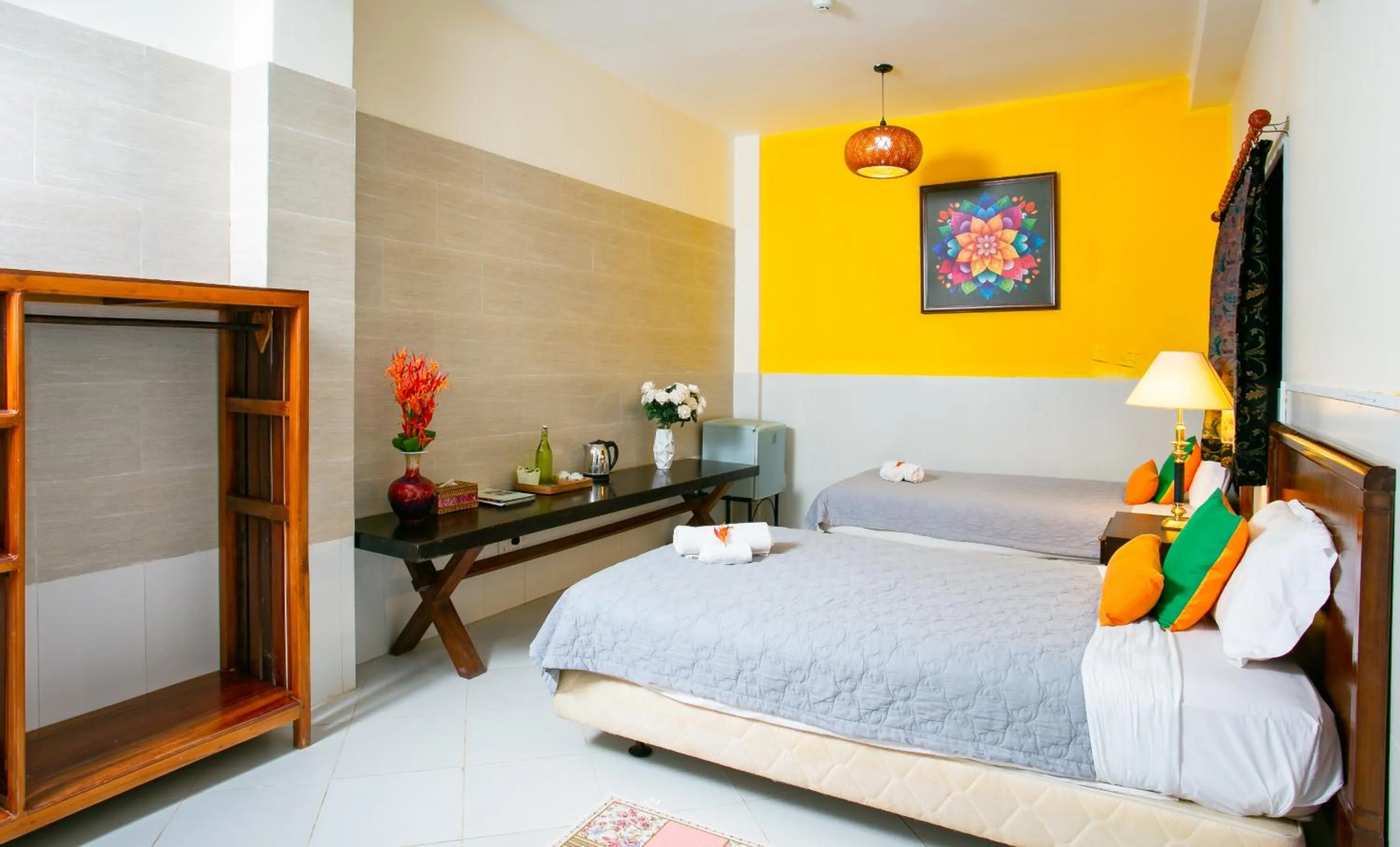 Bed in Cat Tien Jungle Lodge