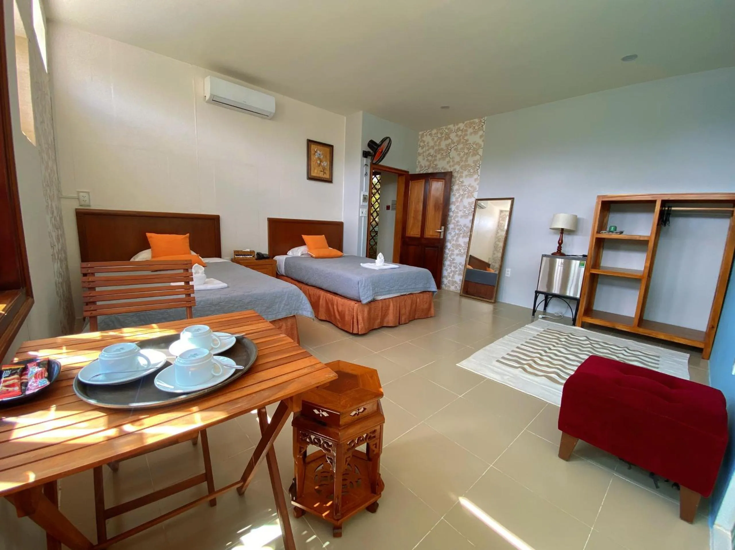 Bed in Cat Tien Jungle Lodge