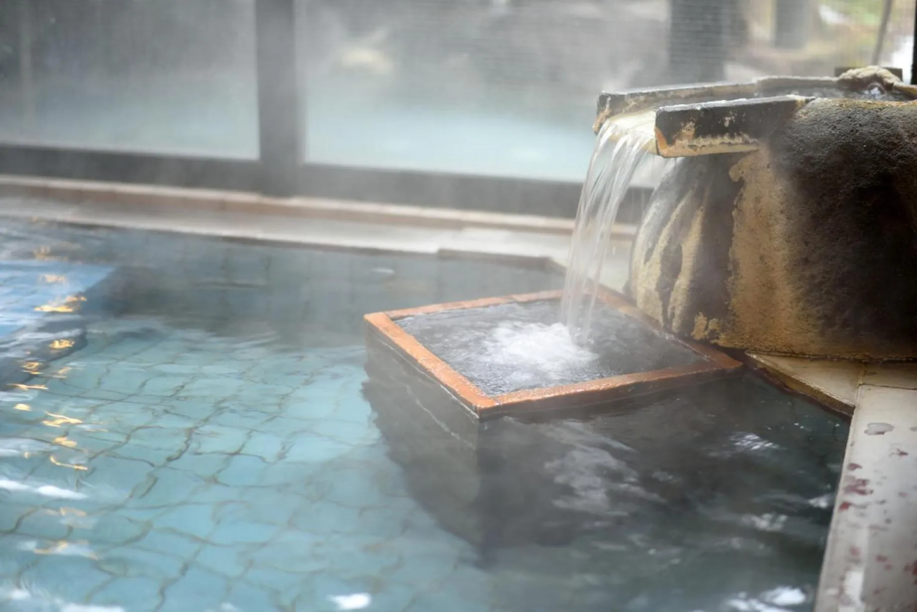 Hot Spring Bath in Tofuya Ryokan, Onogawa Onsen, Sauna, Barrier-free