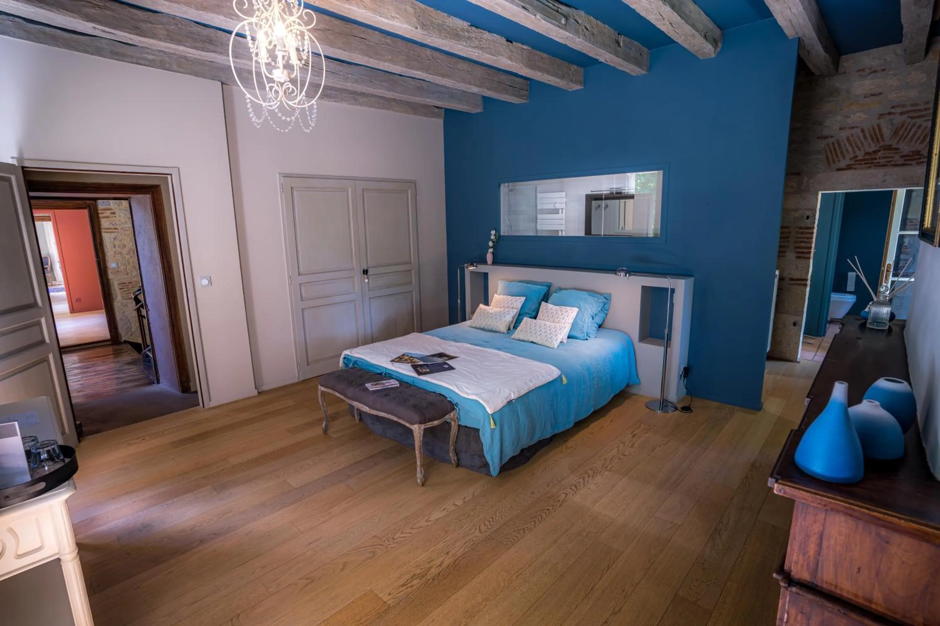 Bedroom, Bed in Les Hauts de Sauliès - Chambre et Table d'Hôtes de charme