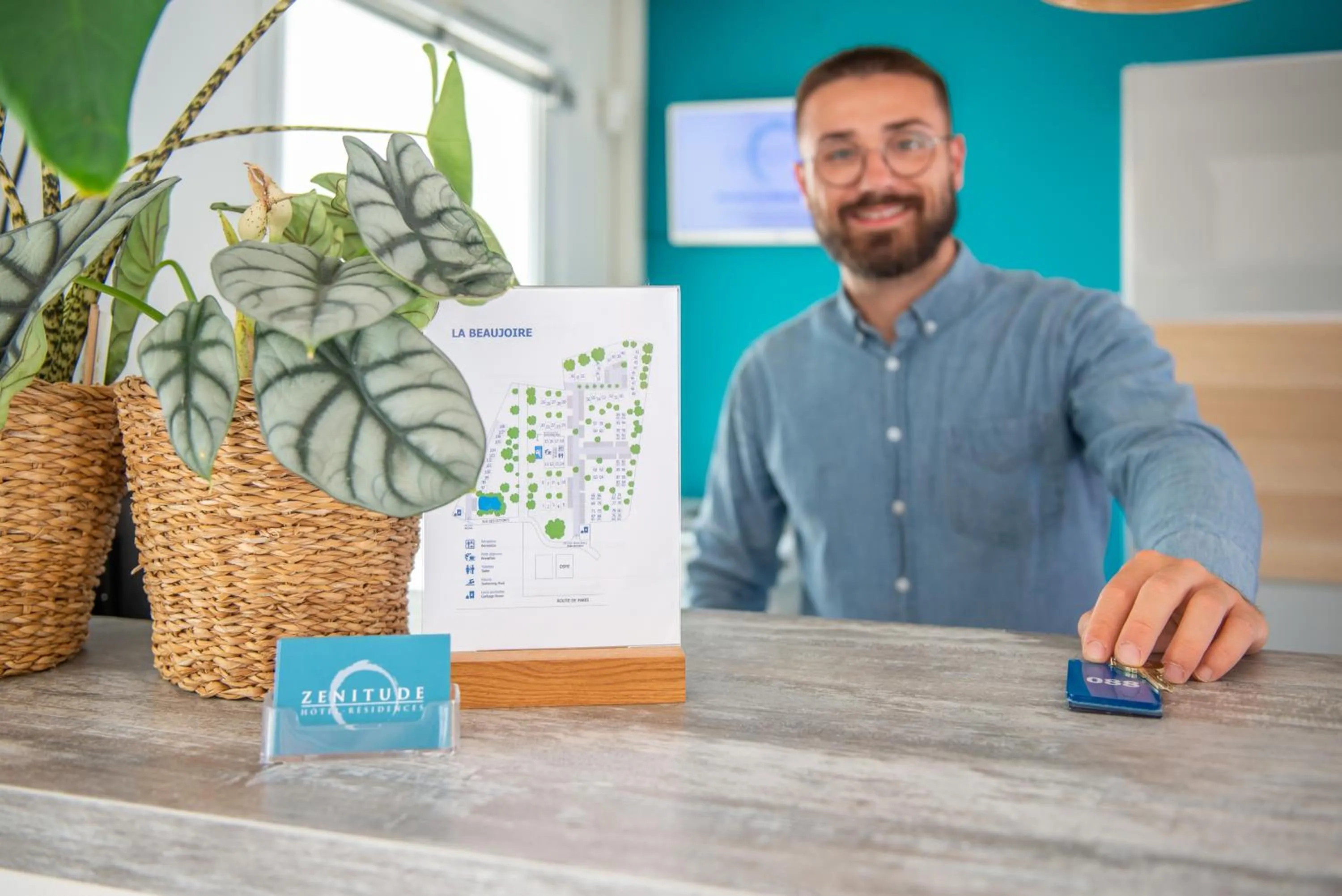 Lobby or reception in Comfort Aparthotel Nantes La Beaujoire