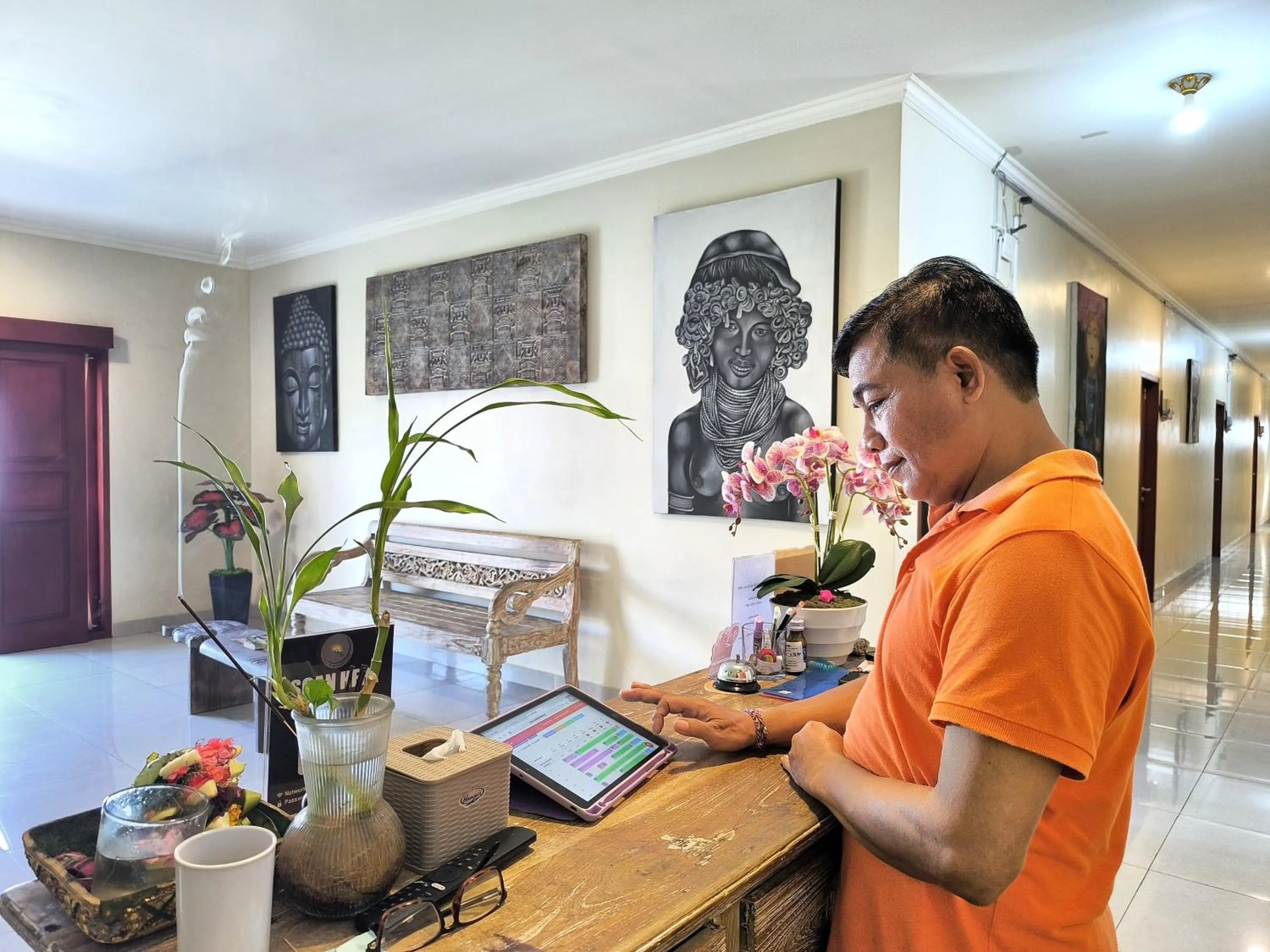 Lobby or reception in Alam Canggu Kuta by ABM