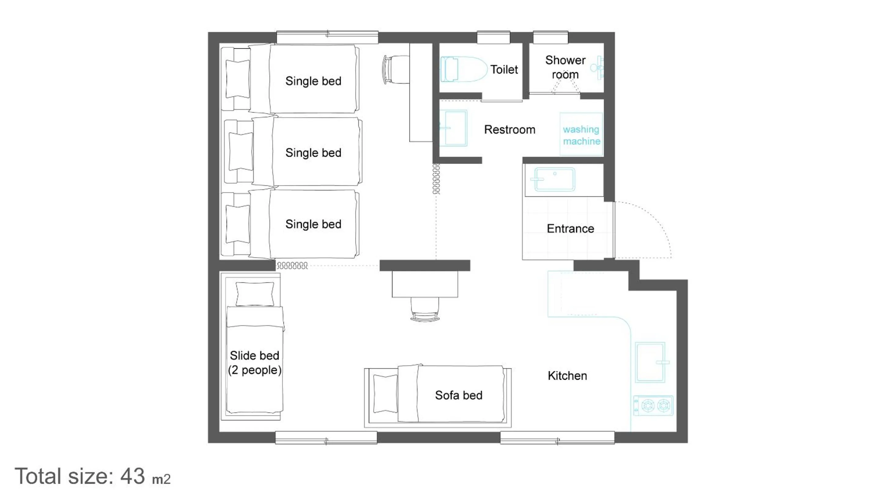Floor plan in Seaside Harbor Odawara シーサイド ハーバー 小田原