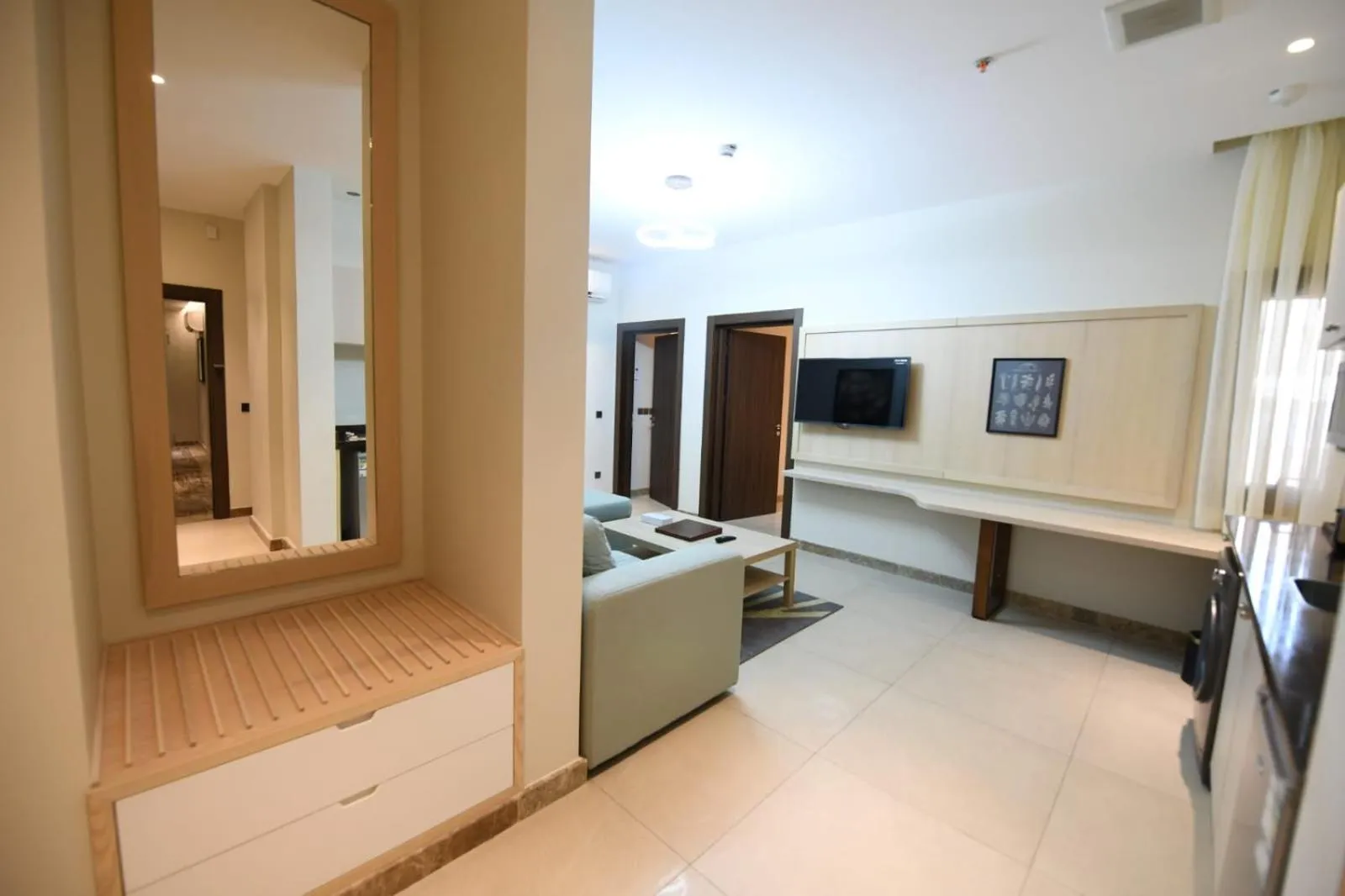 Living room, Bed in Renee Hotel