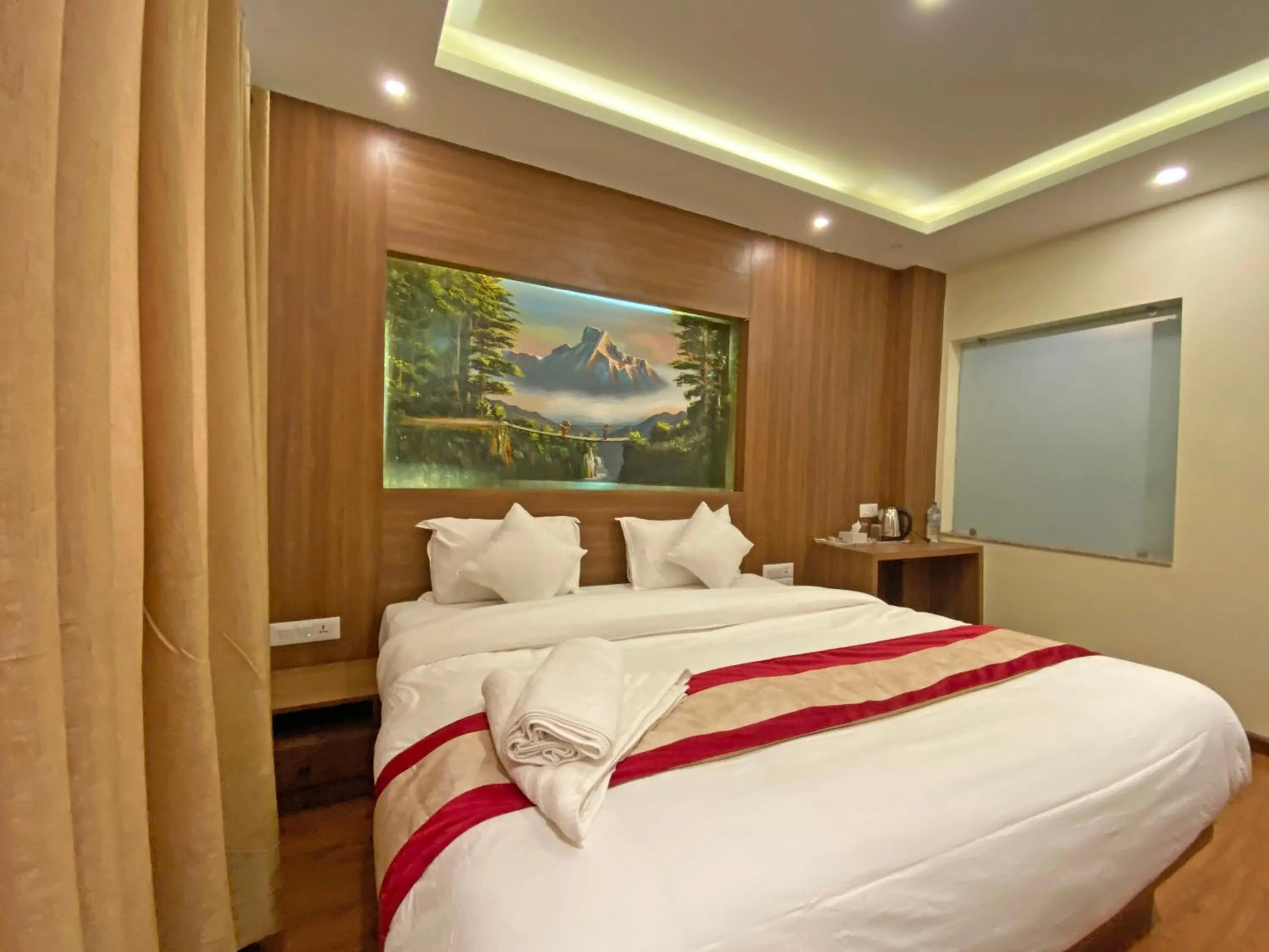 Bed in Hotel Dipjyoti