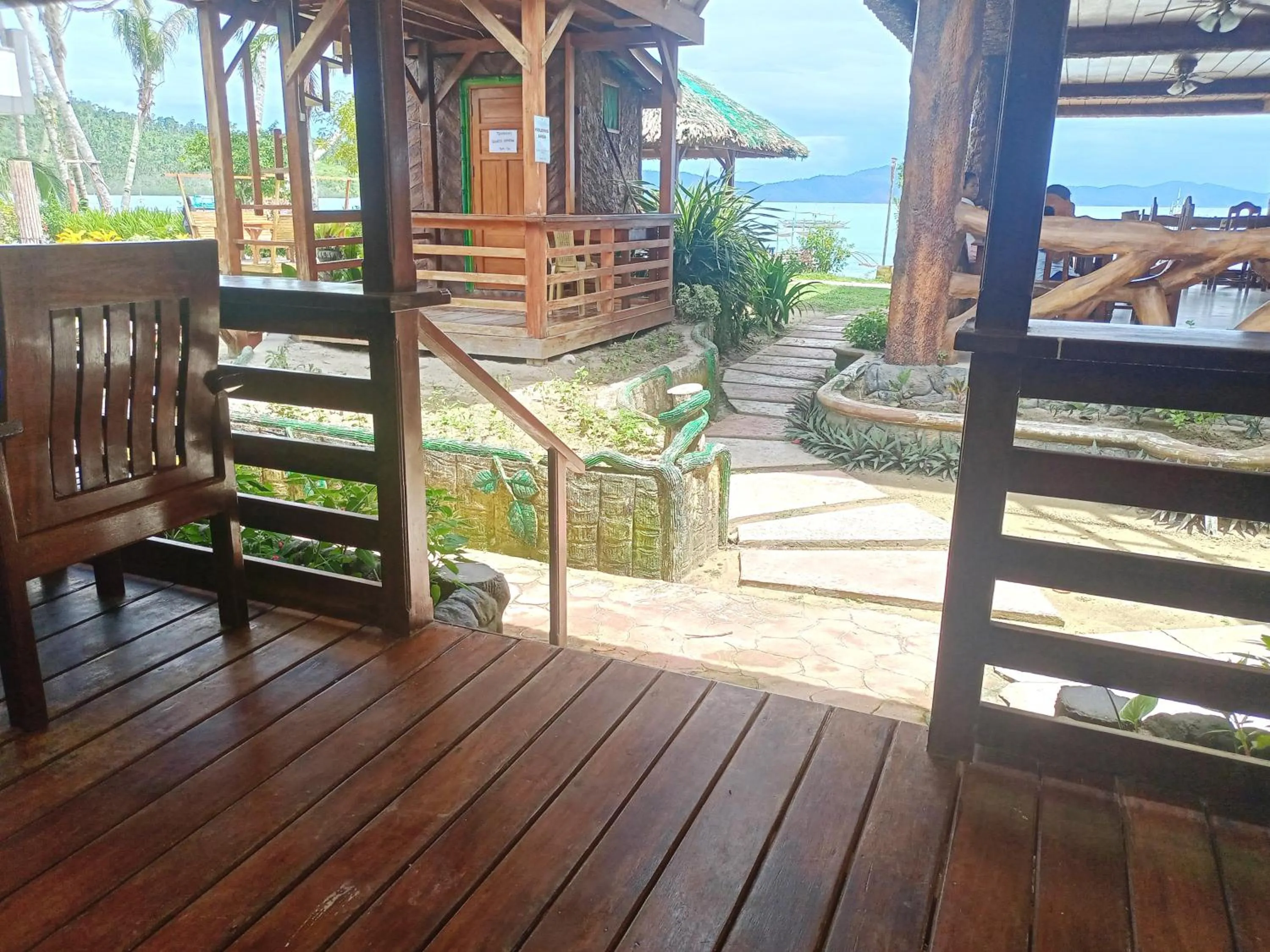 Balcony/Terrace in Ausan Beach Front Cottages