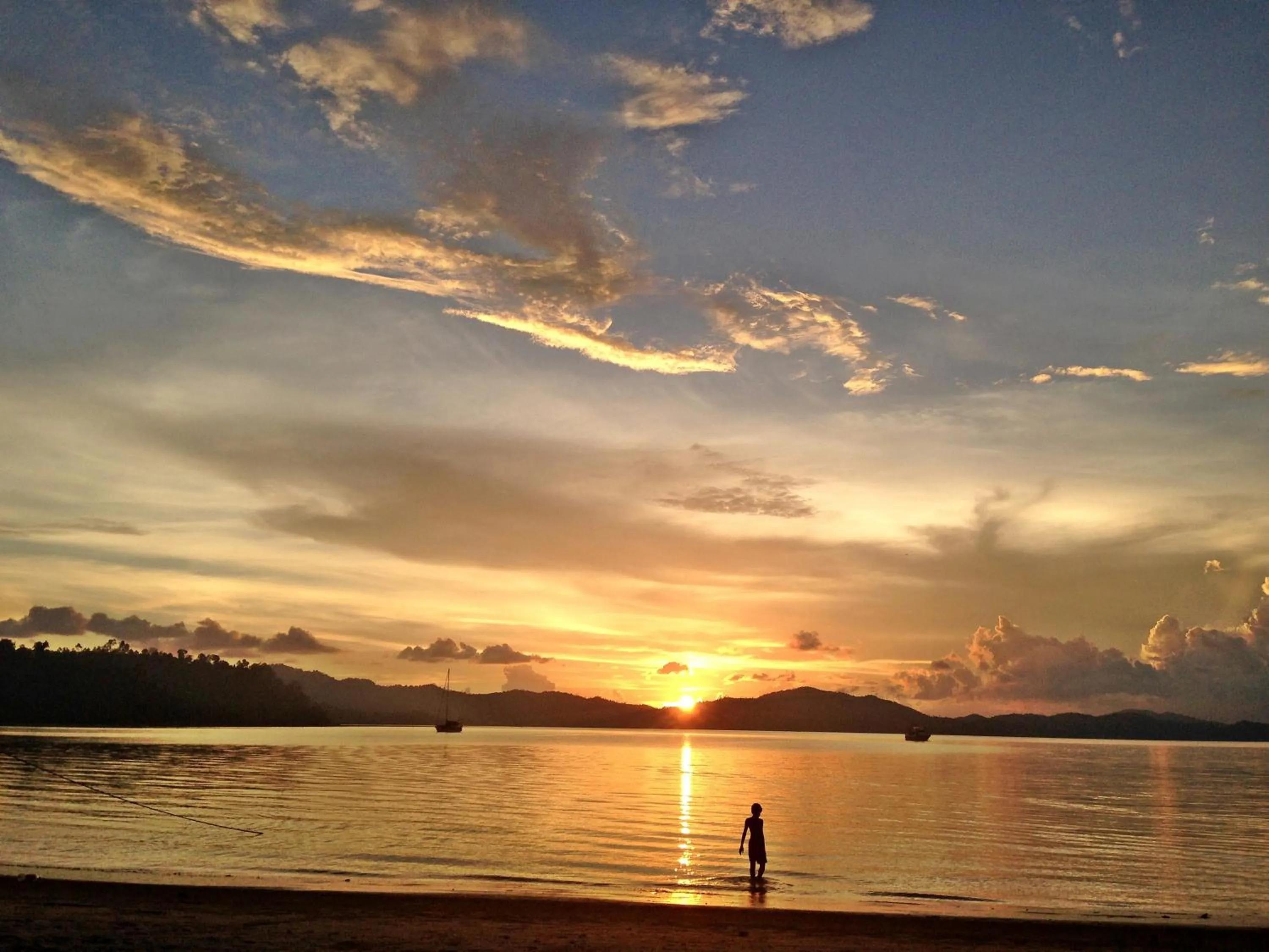Sunset in Ausan Beach Front Cottages