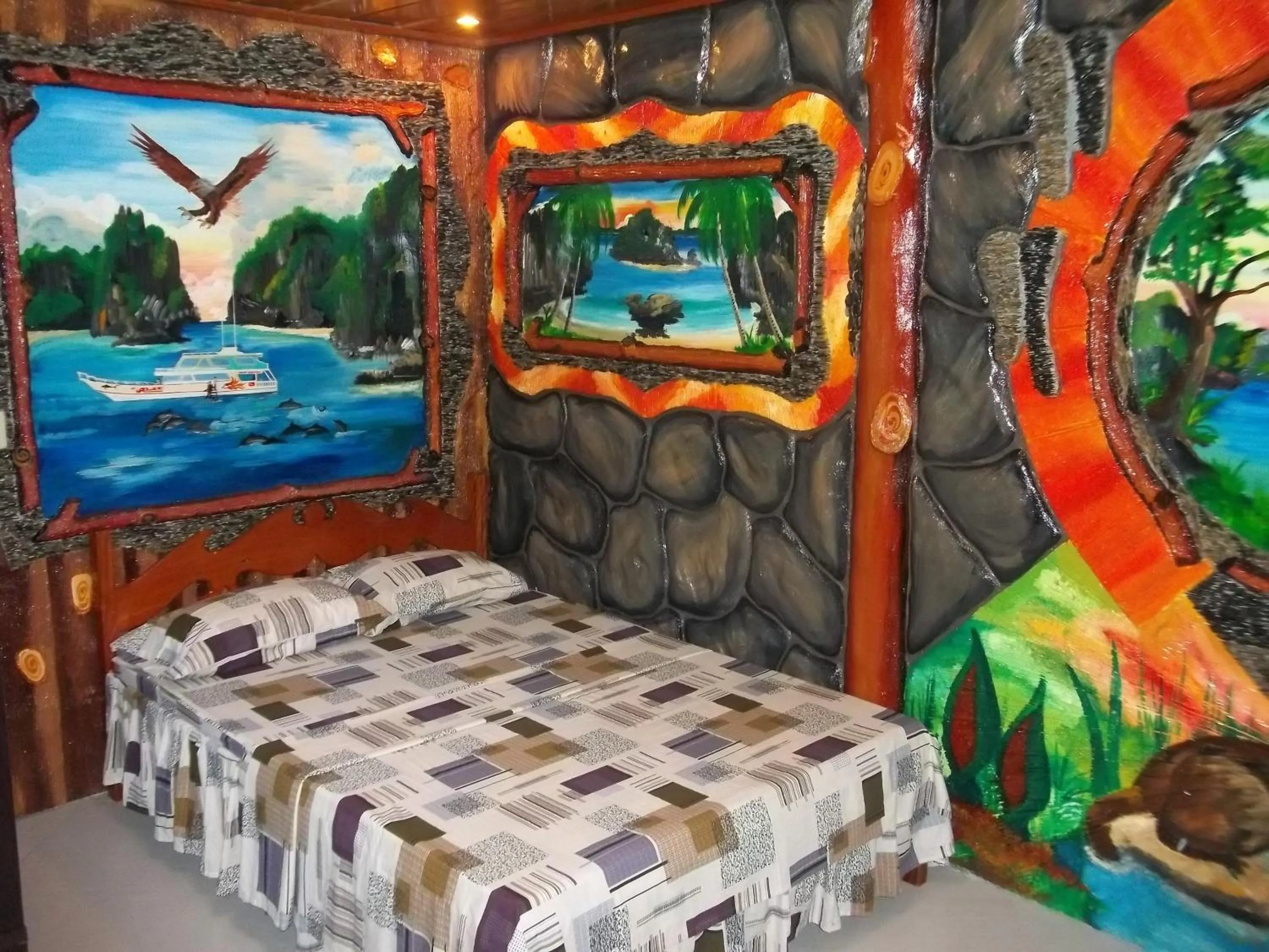 Bed in Ausan Beach Front Cottages