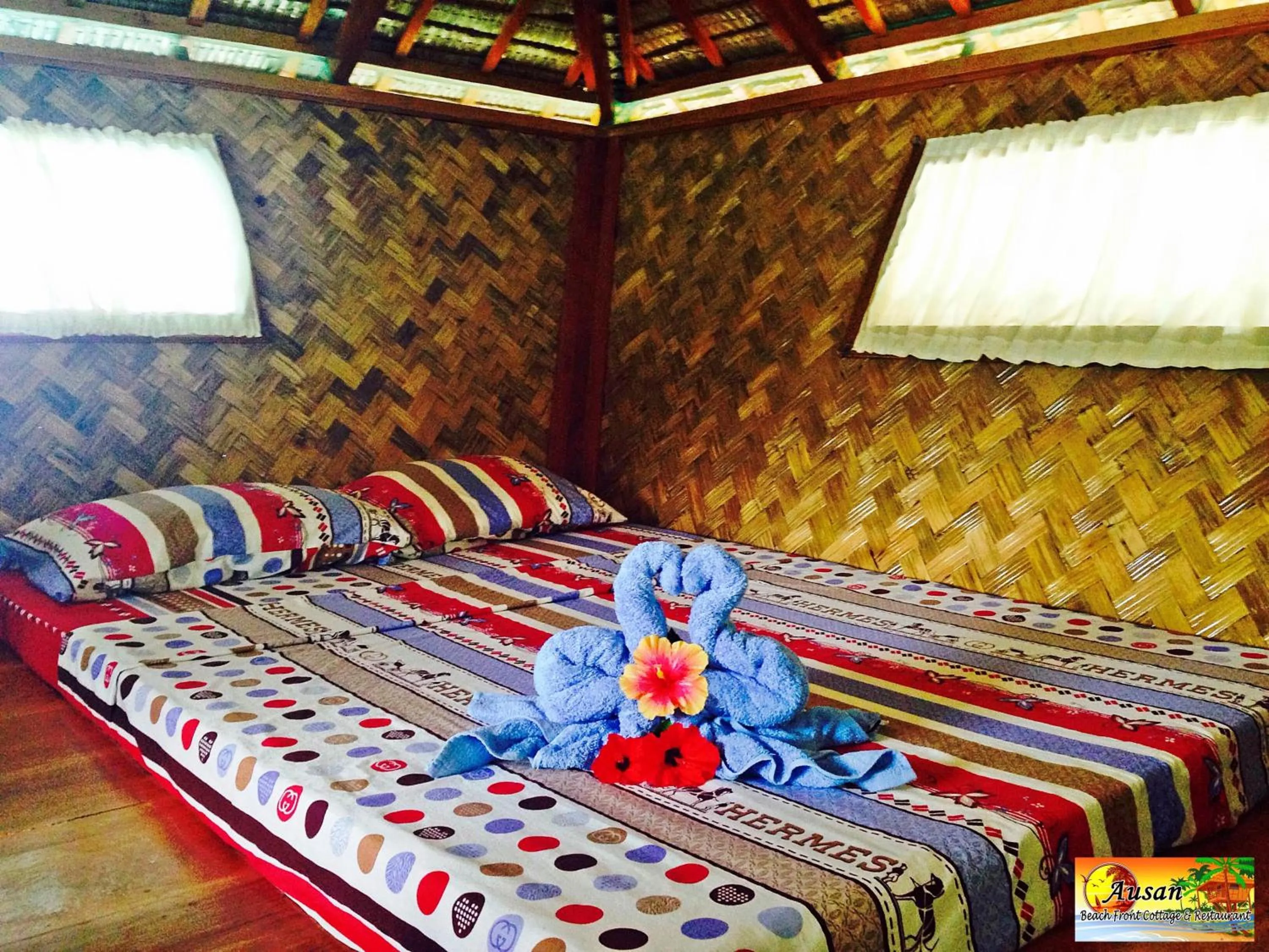Bed in Ausan Beach Front Cottages
