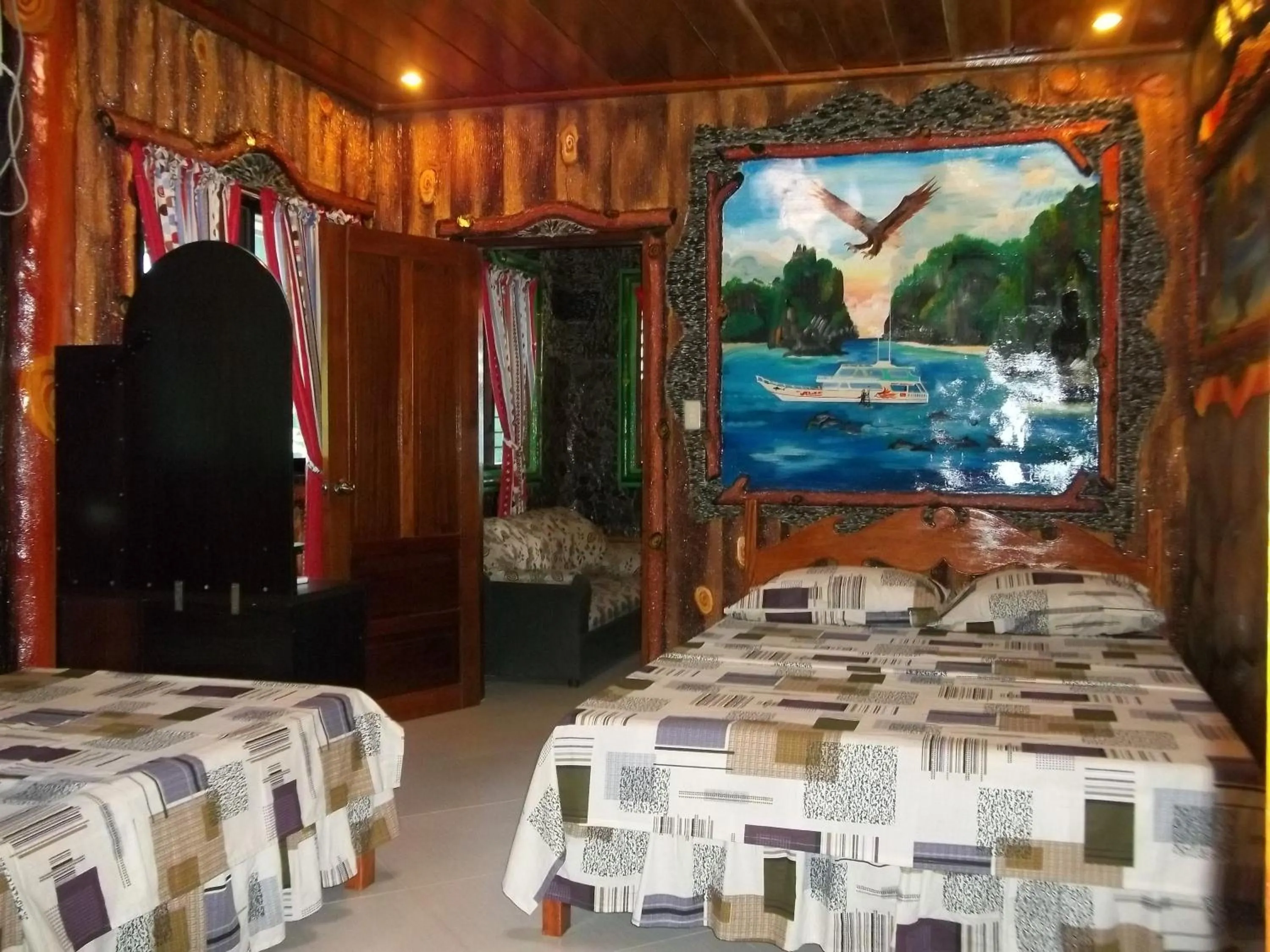 Bed in Ausan Beach Front Cottages