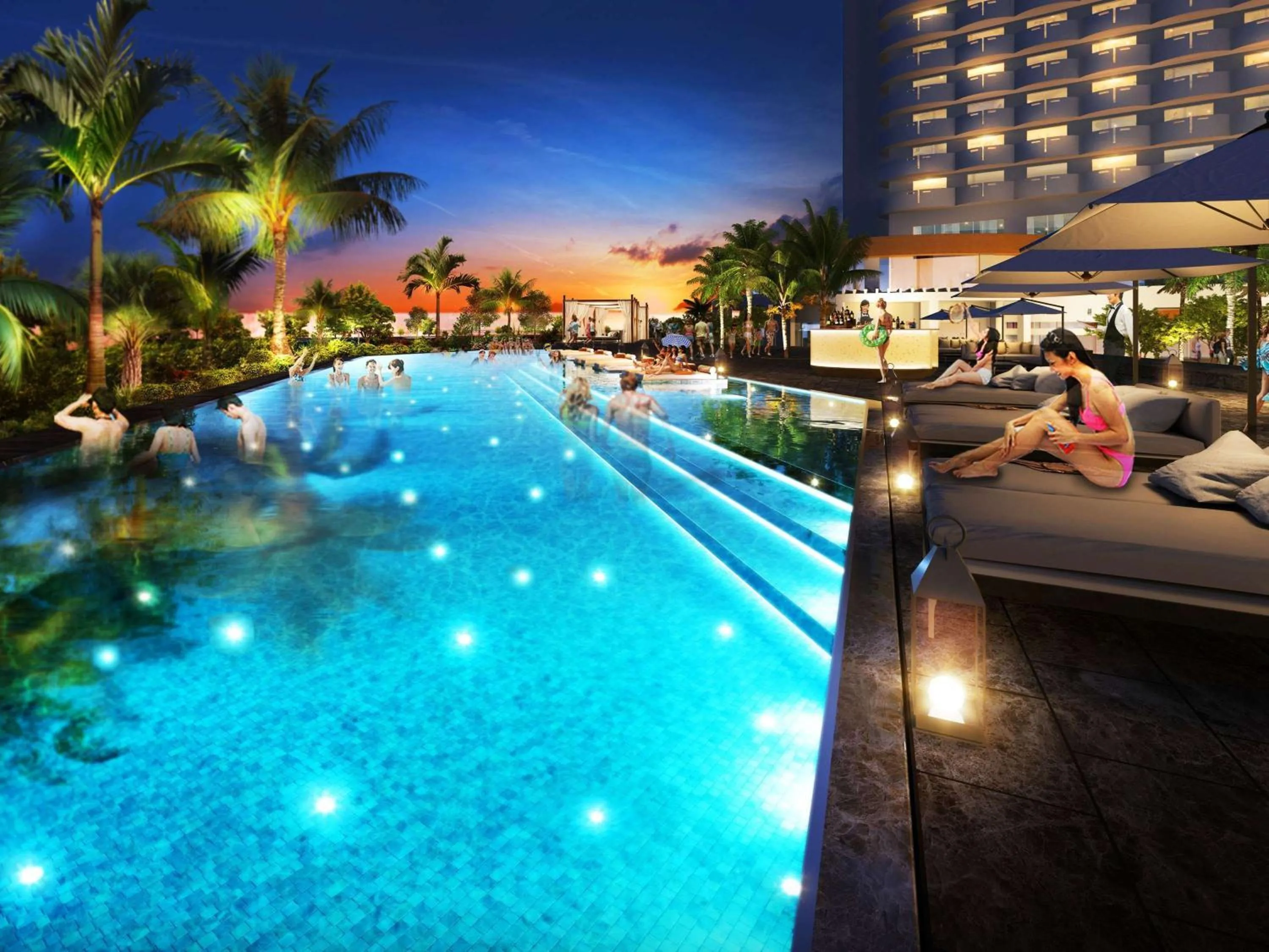 Pool view, Swimming Pool in Okinawa Zanpamisaki Royal Hotel