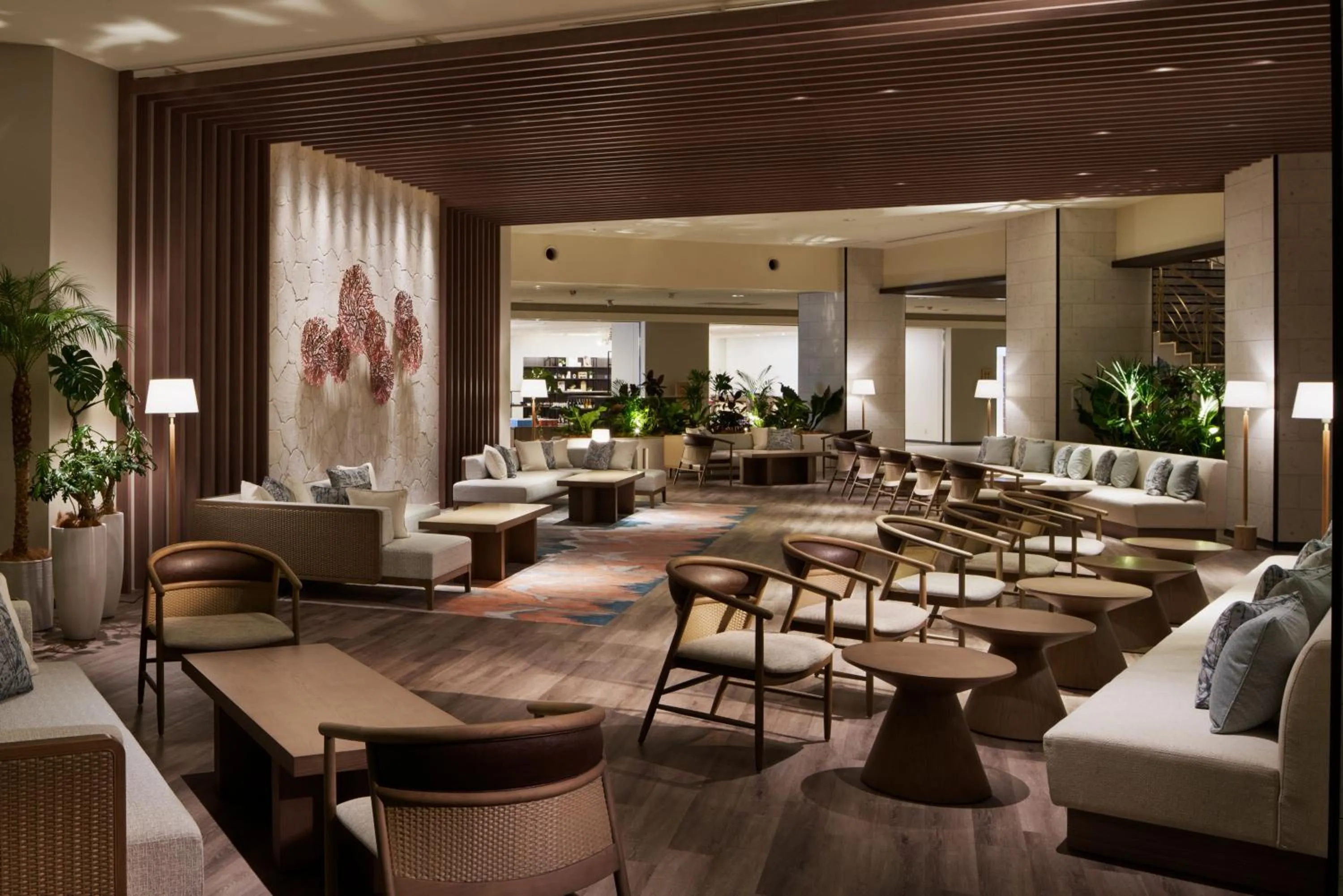 Lobby or reception, Restaurant/Places to Eat in Okinawa Zanpamisaki Royal Hotel