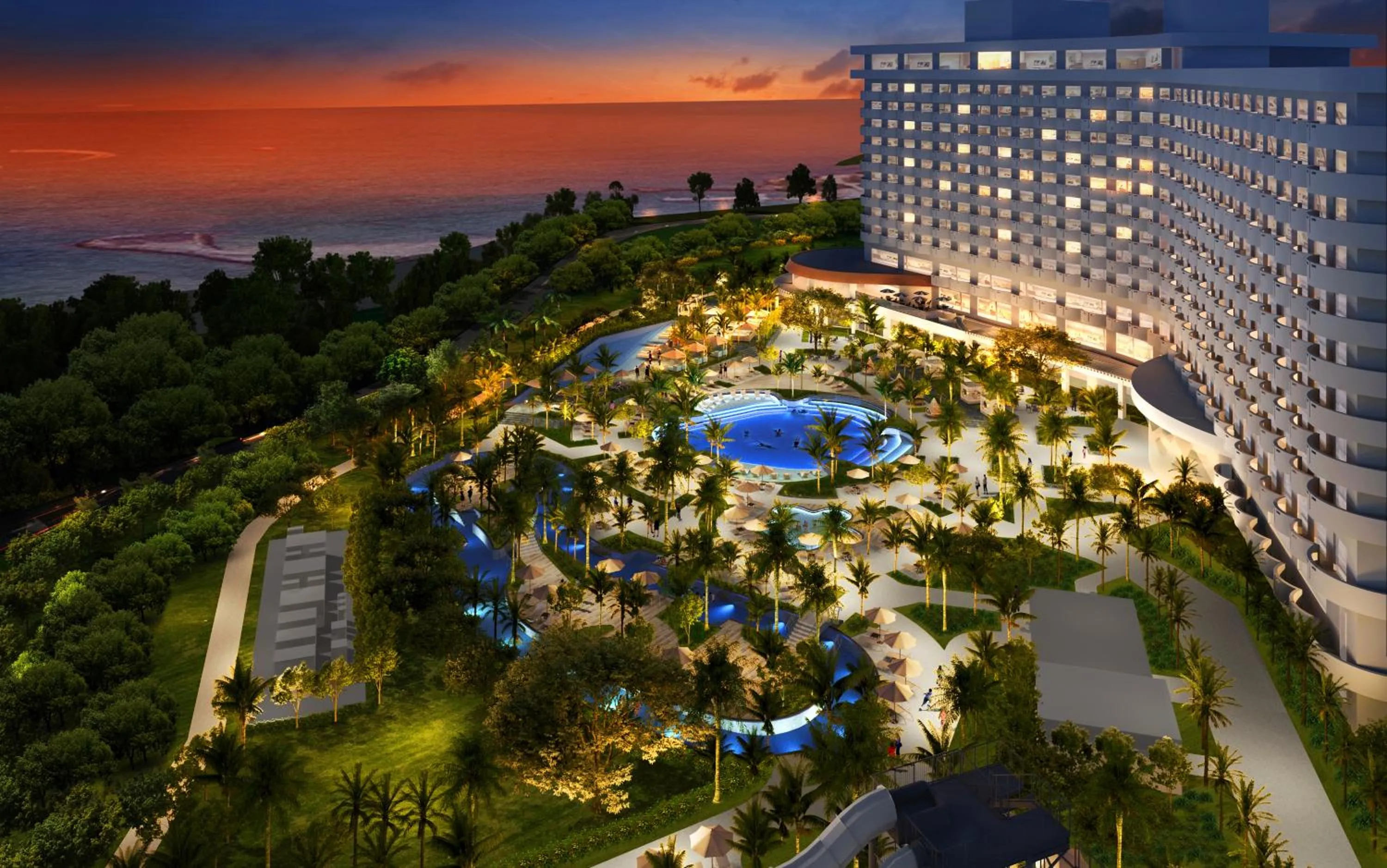 Property building, Bird's-eye View in Okinawa Zanpamisaki Royal Hotel