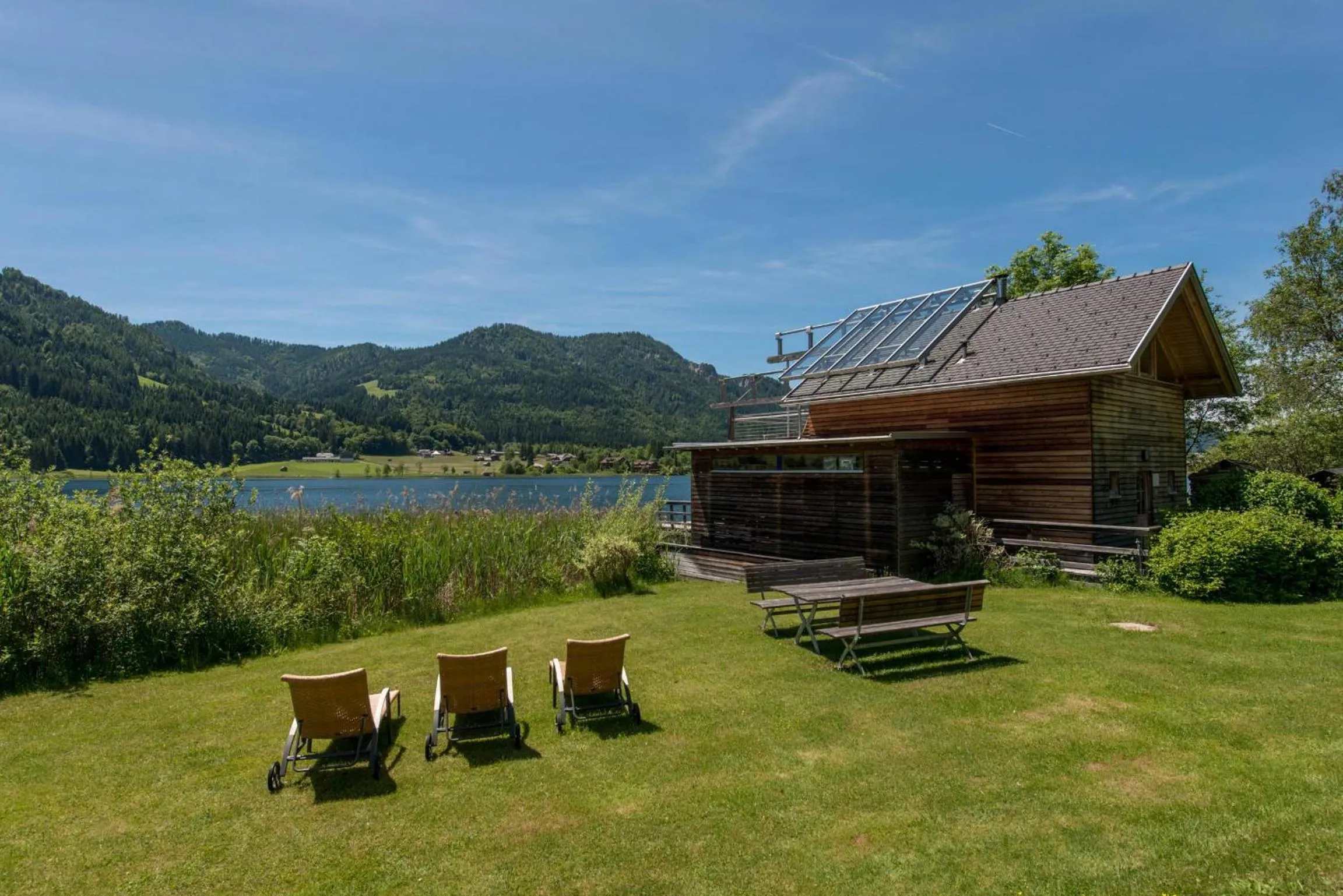Sauna in Appartementhotel am Weissensee
