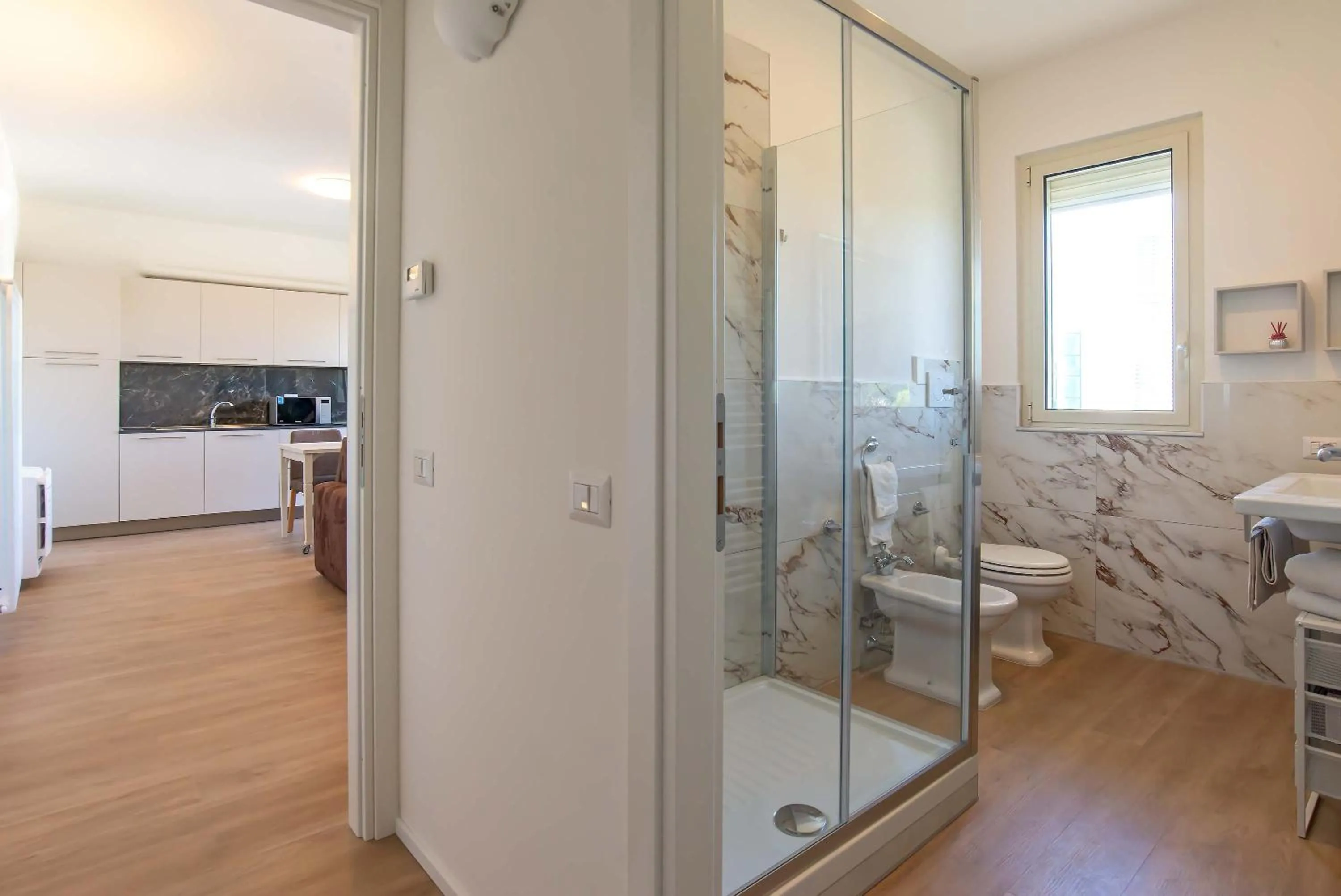 Kitchen or kitchenette in Appartamenti Tre Fontane