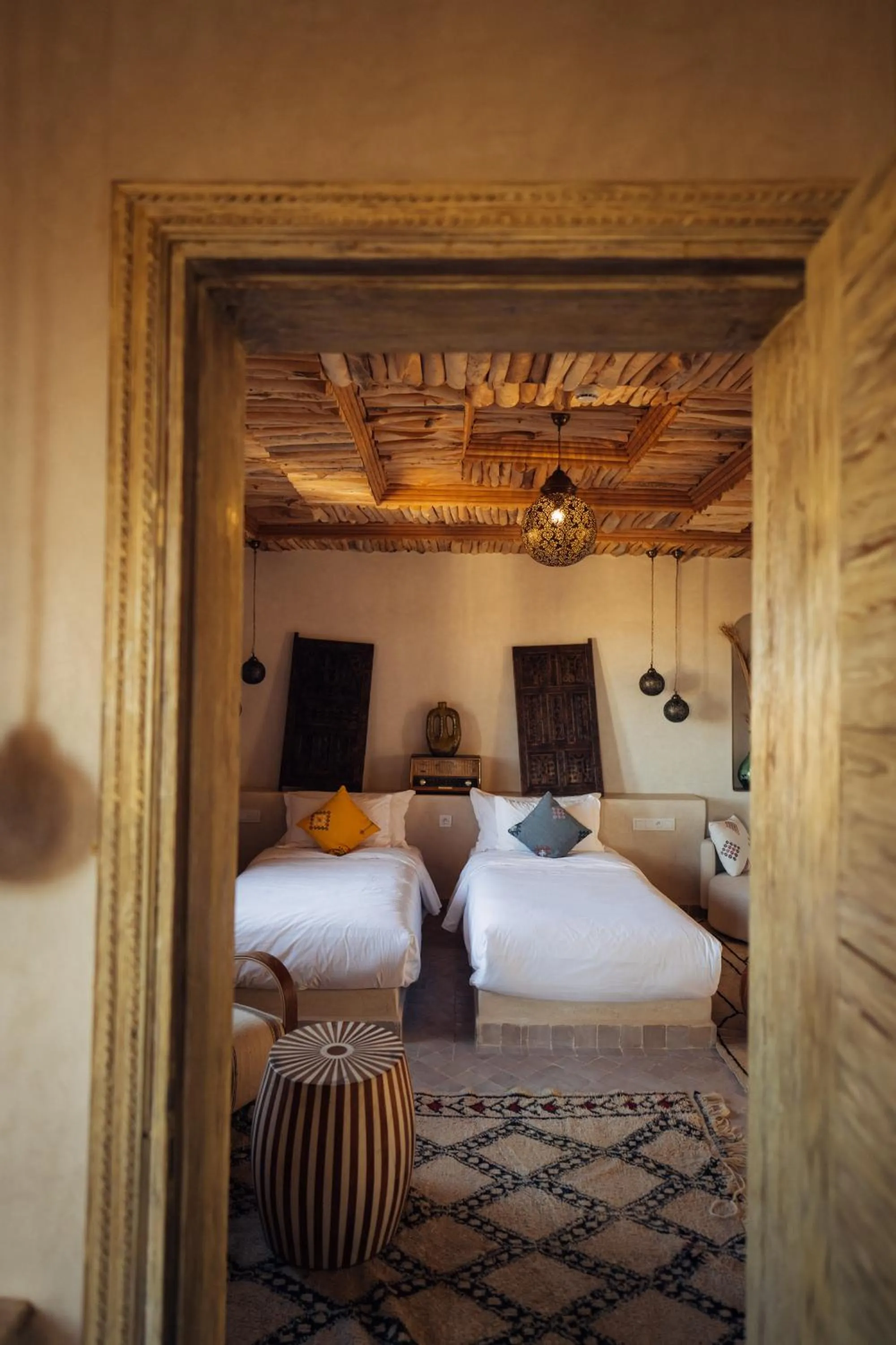 Bed in Sahara pearl Hotel