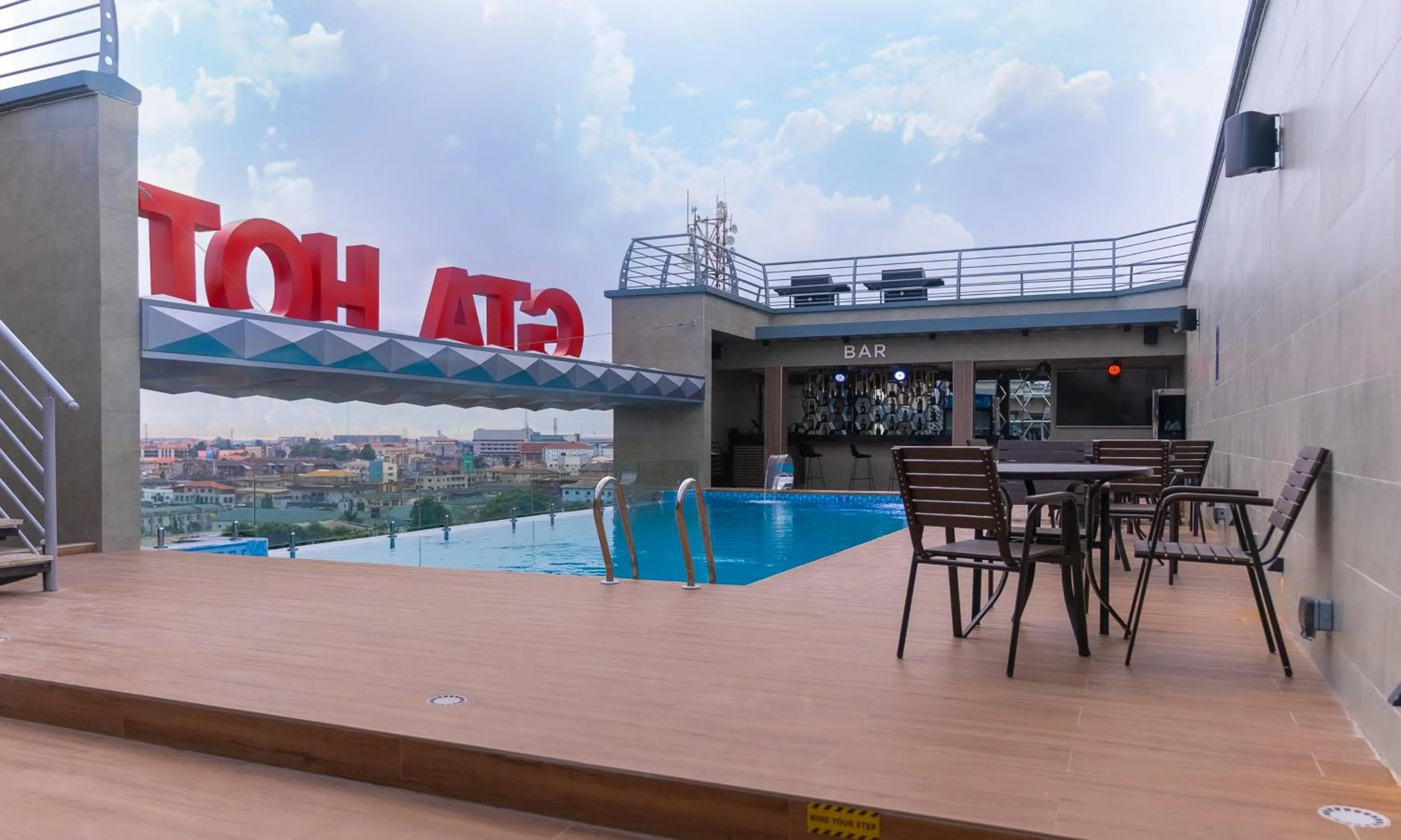 Communal lounge/ TV room in GTA HOTEL IKEJA