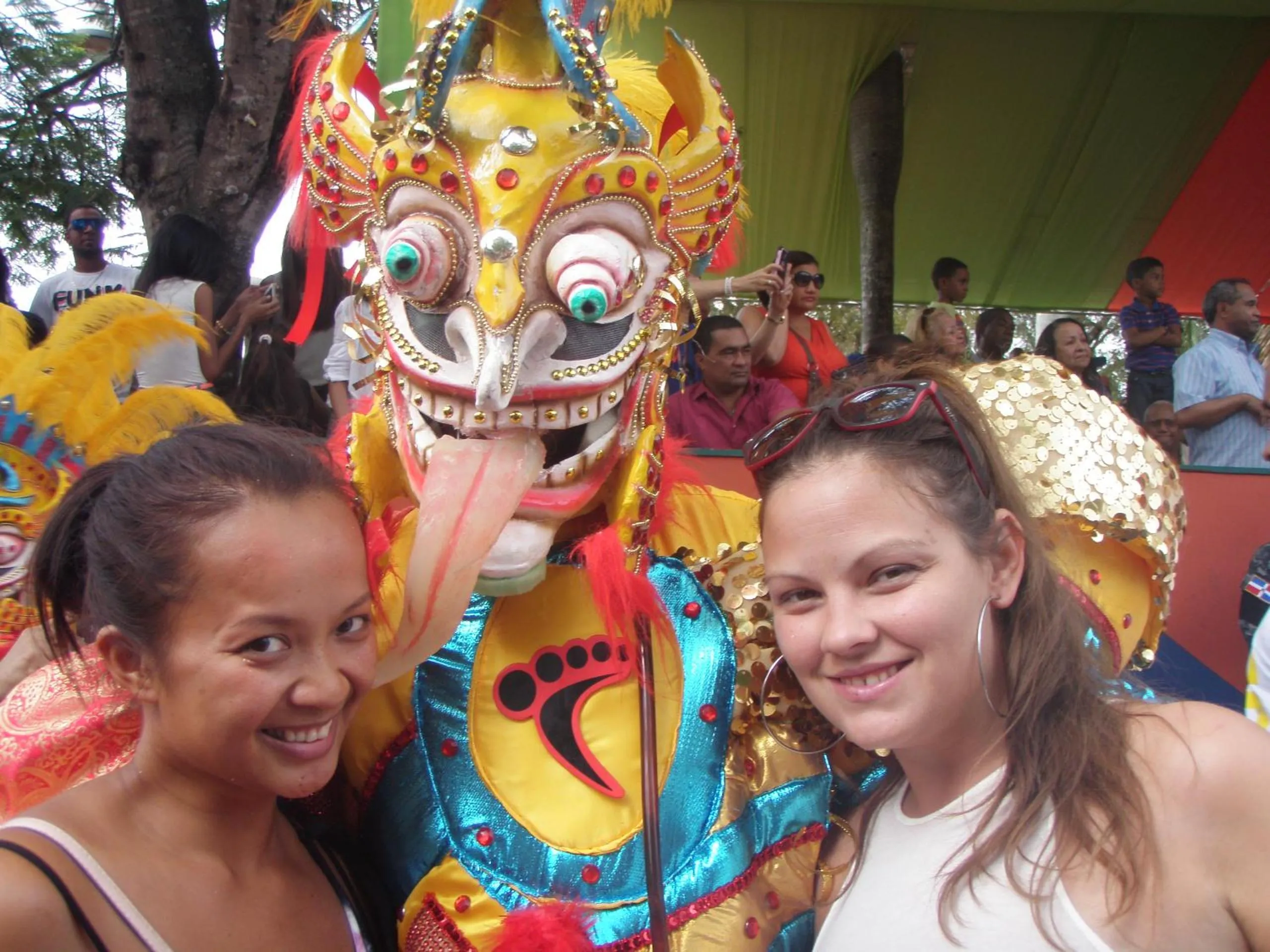 group of guests in Island Life Hostel