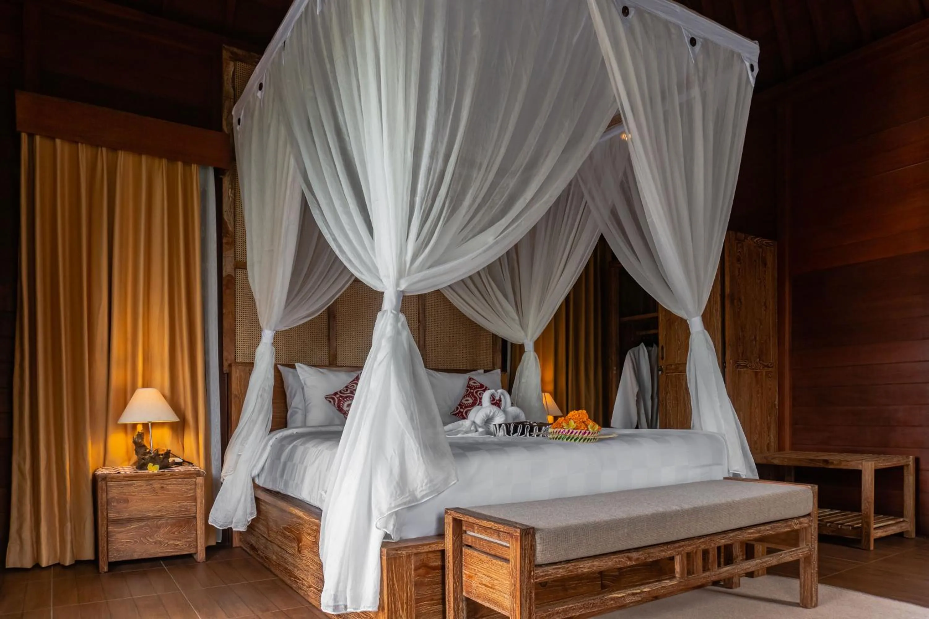 Bed in Sebatu Valley Villas