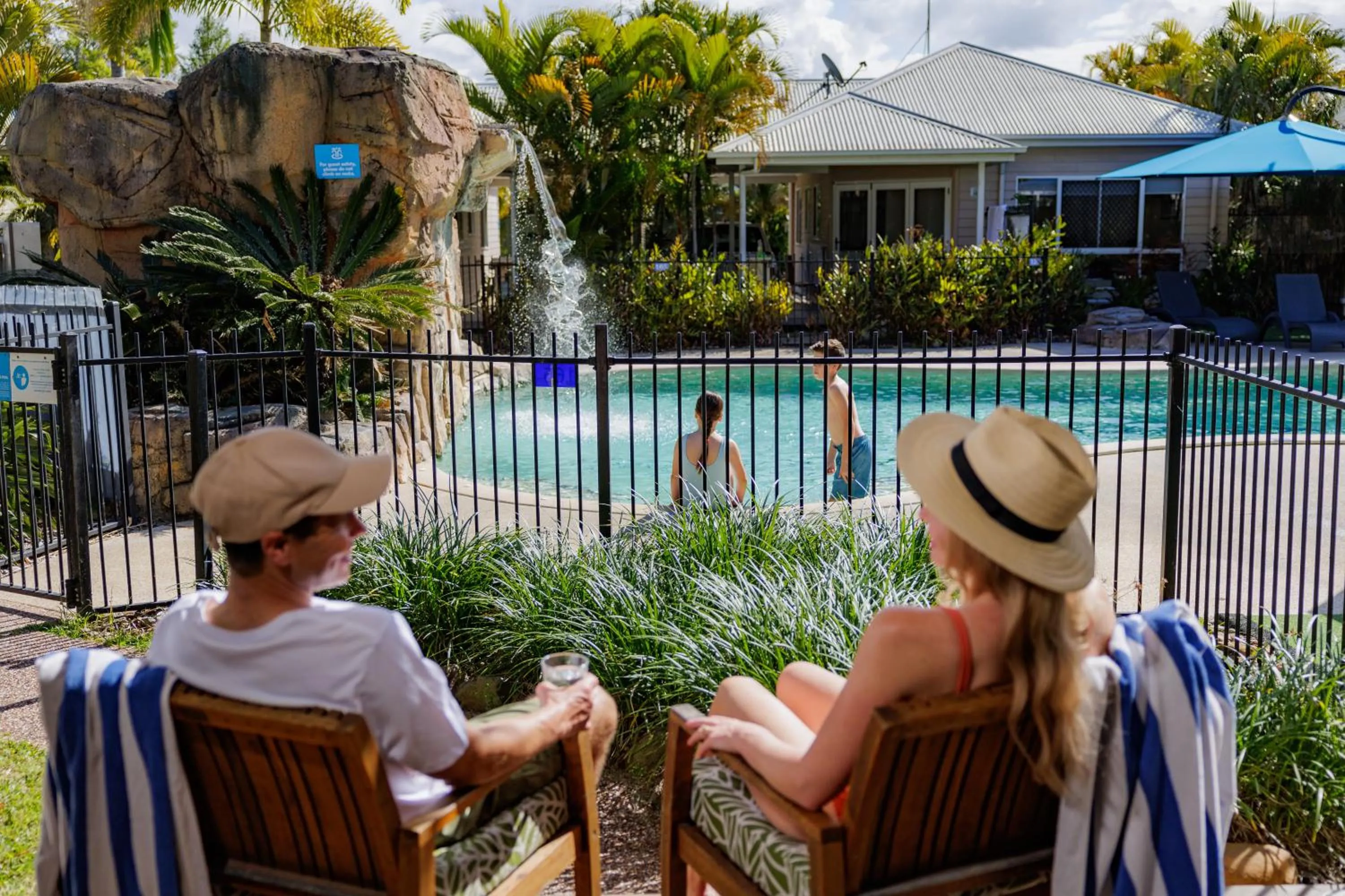Pool view in NRMA Treasure Island Holiday Resort