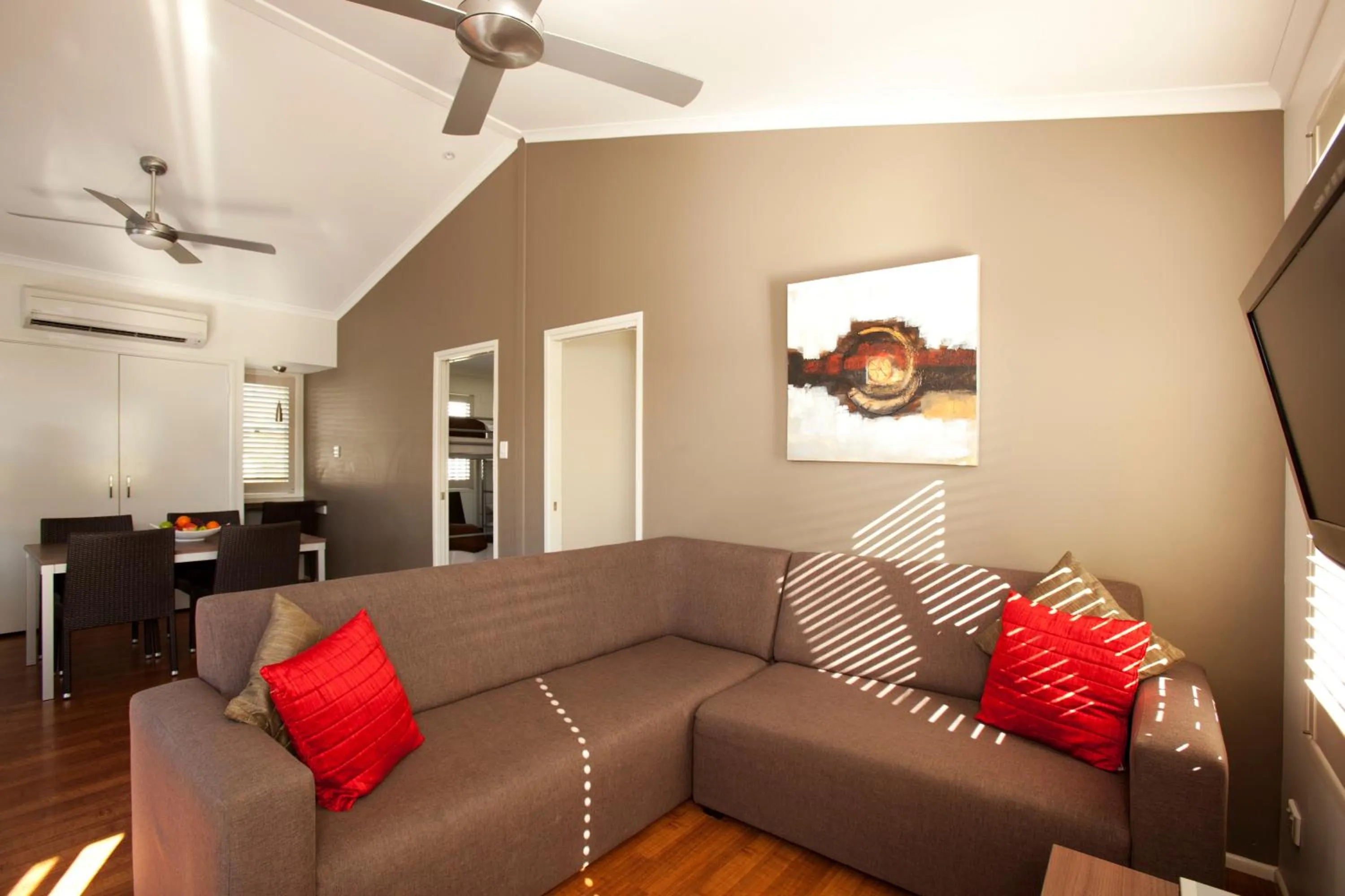 Living room in NRMA Treasure Island Holiday Resort