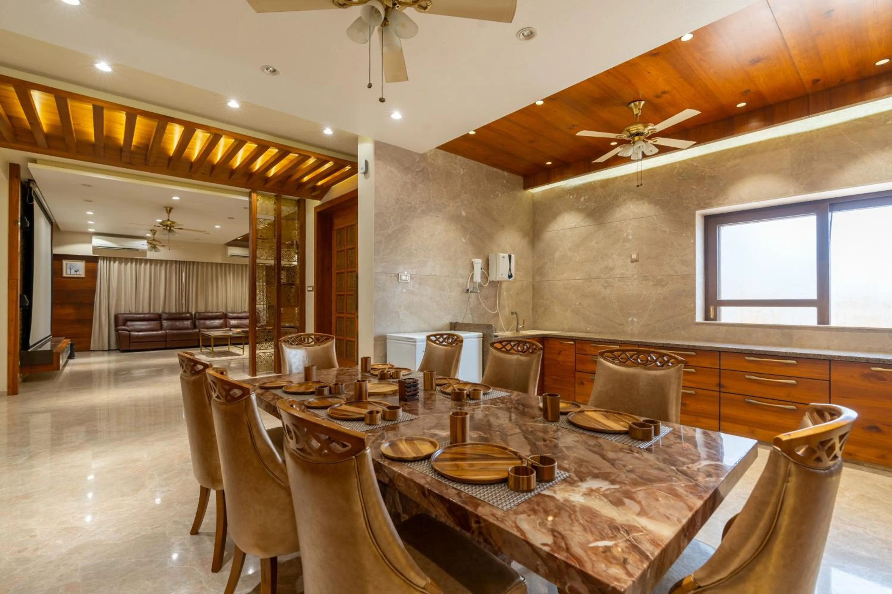 Dining area in The Gaj Kesri Gir - Best Wildlife Resort in Gir