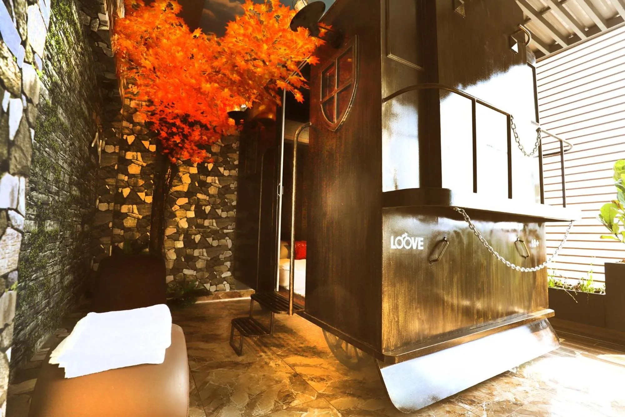 Seating area in Loove Hotel - Khách Sạn Tình Yêu