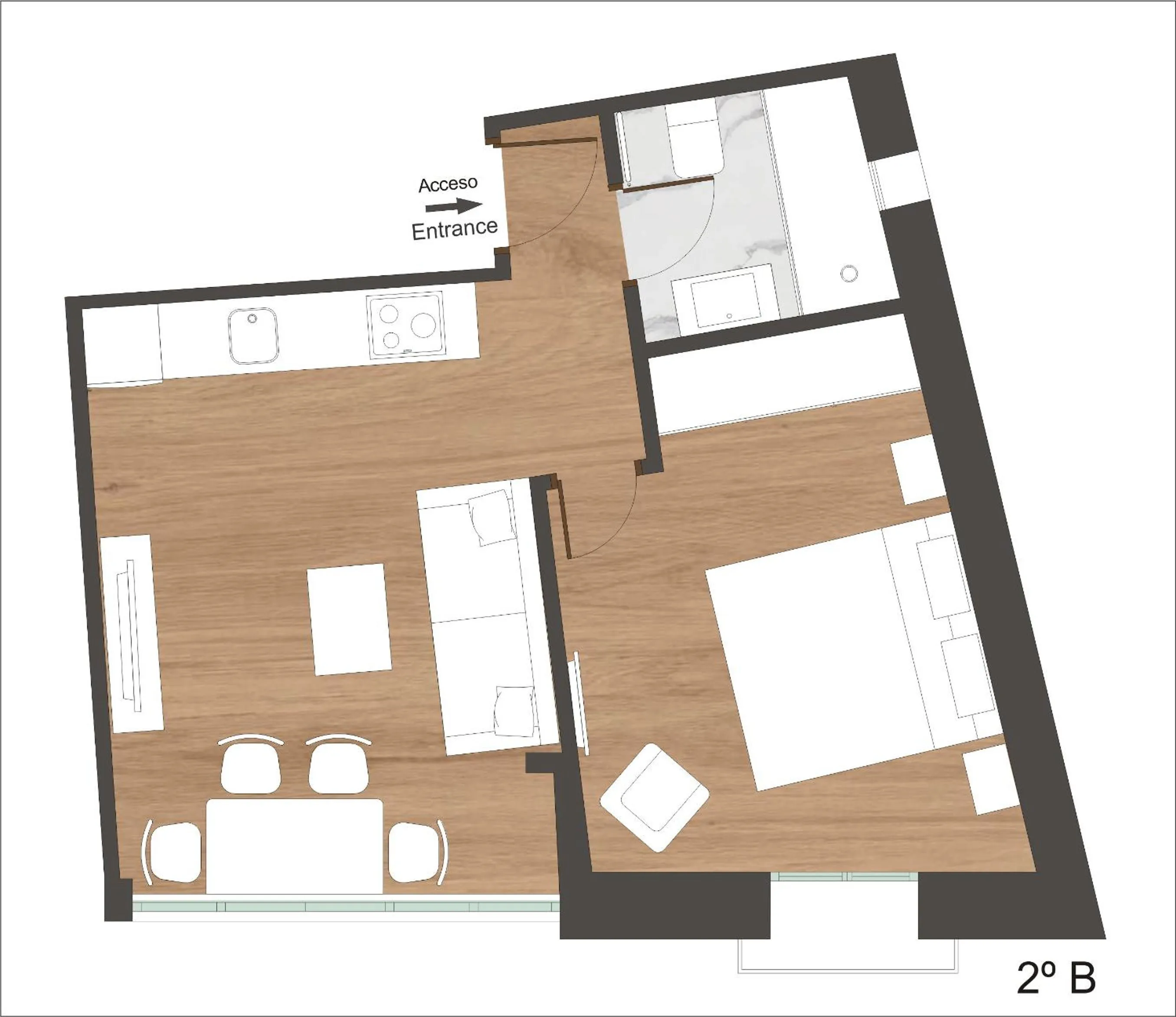 Floor plan in Casón De Los López Apartments
