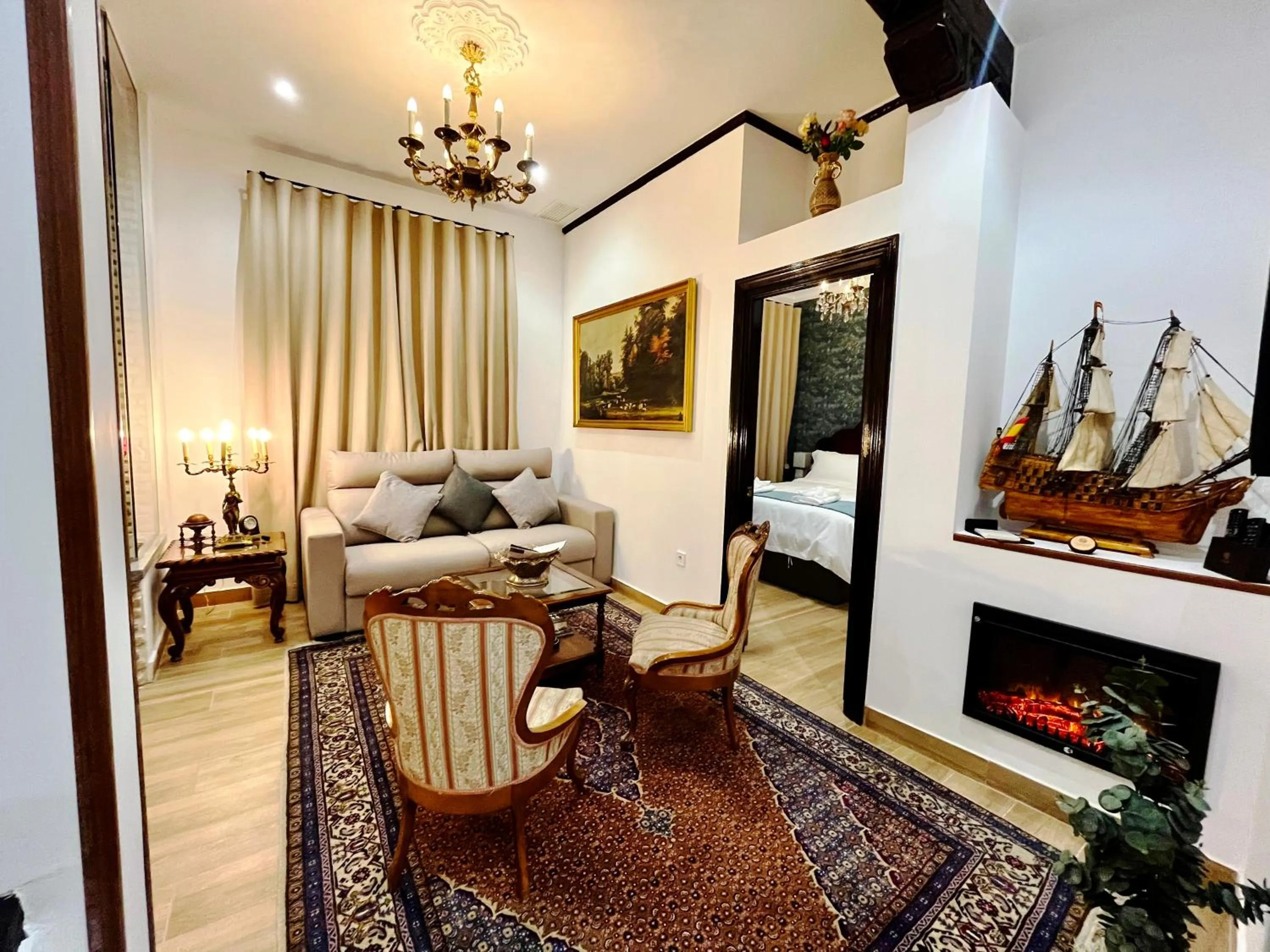 TV and multimedia, Bed in Casón De Los López Apartments