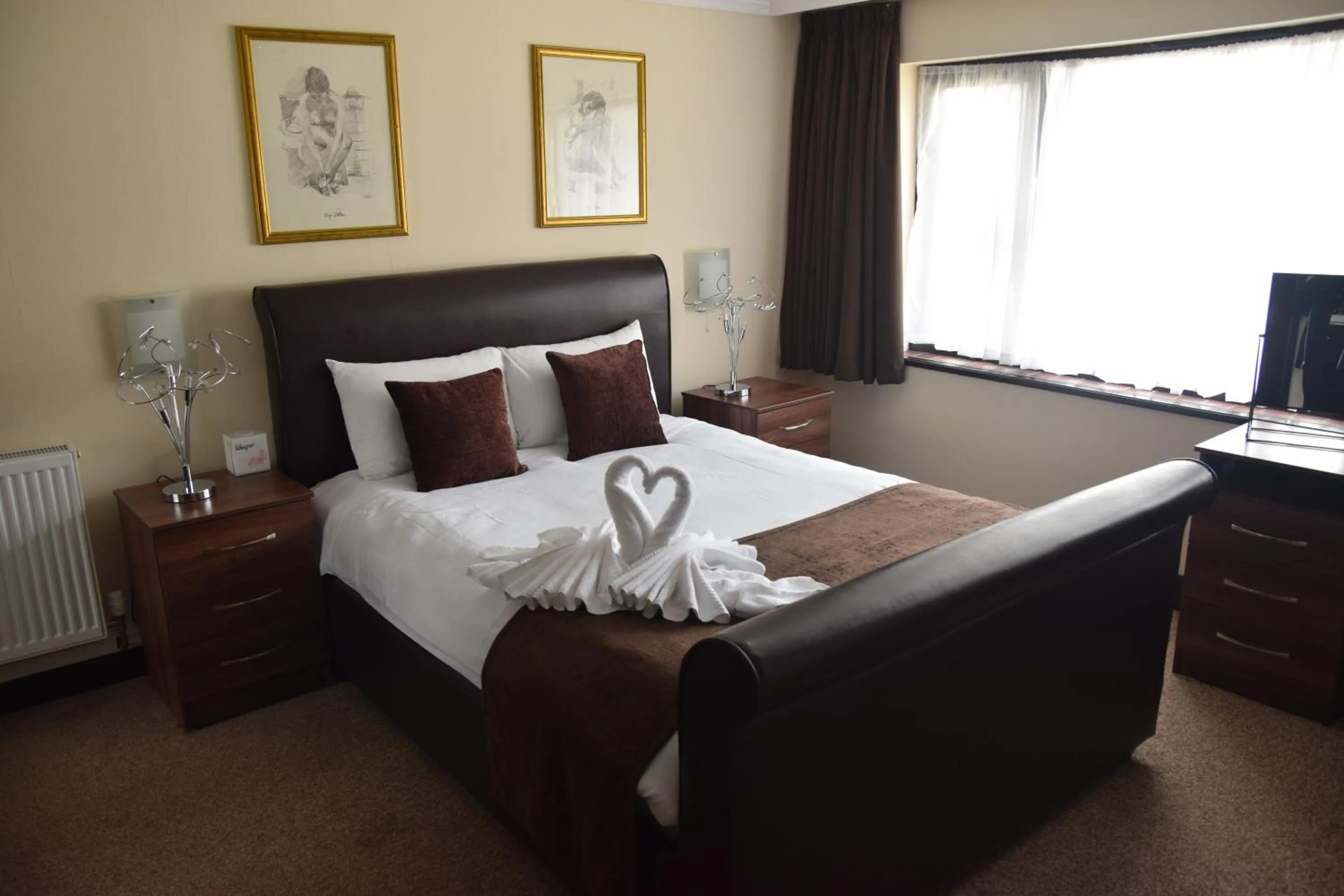 Bed in Europa Gatwick Hotel