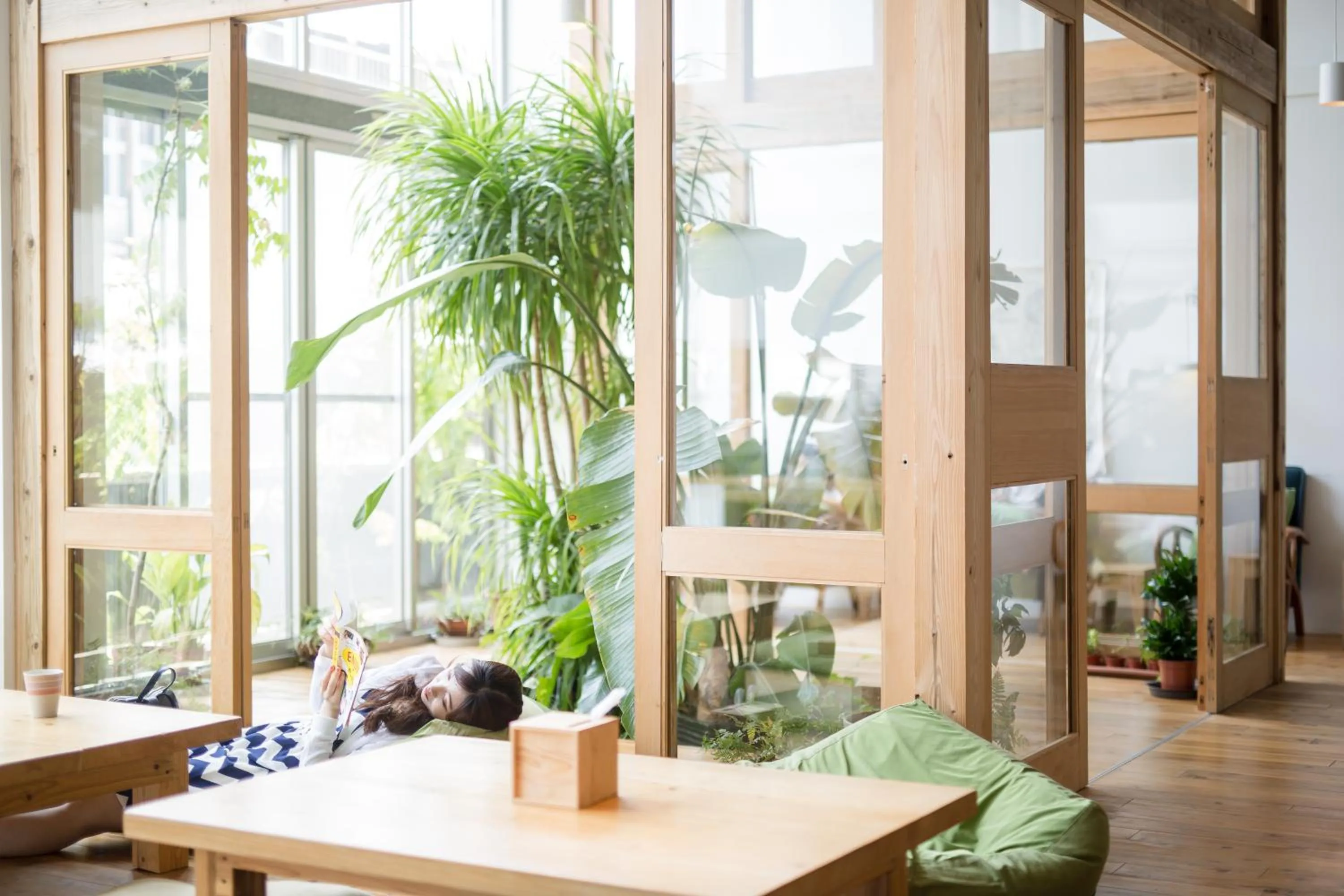 Seating area in Star Hostel Taipei Main Station