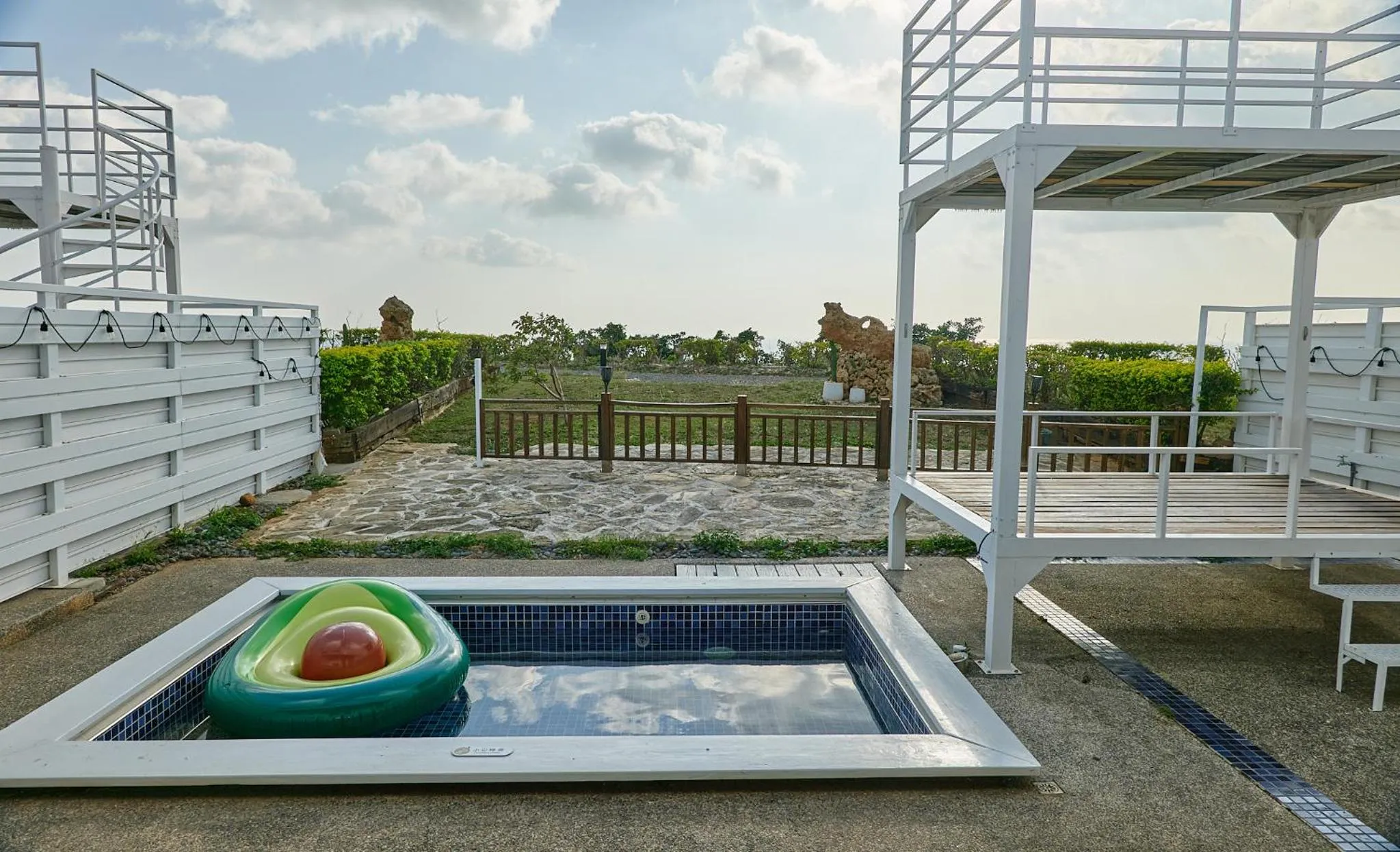 Pool view in Cliff Villa