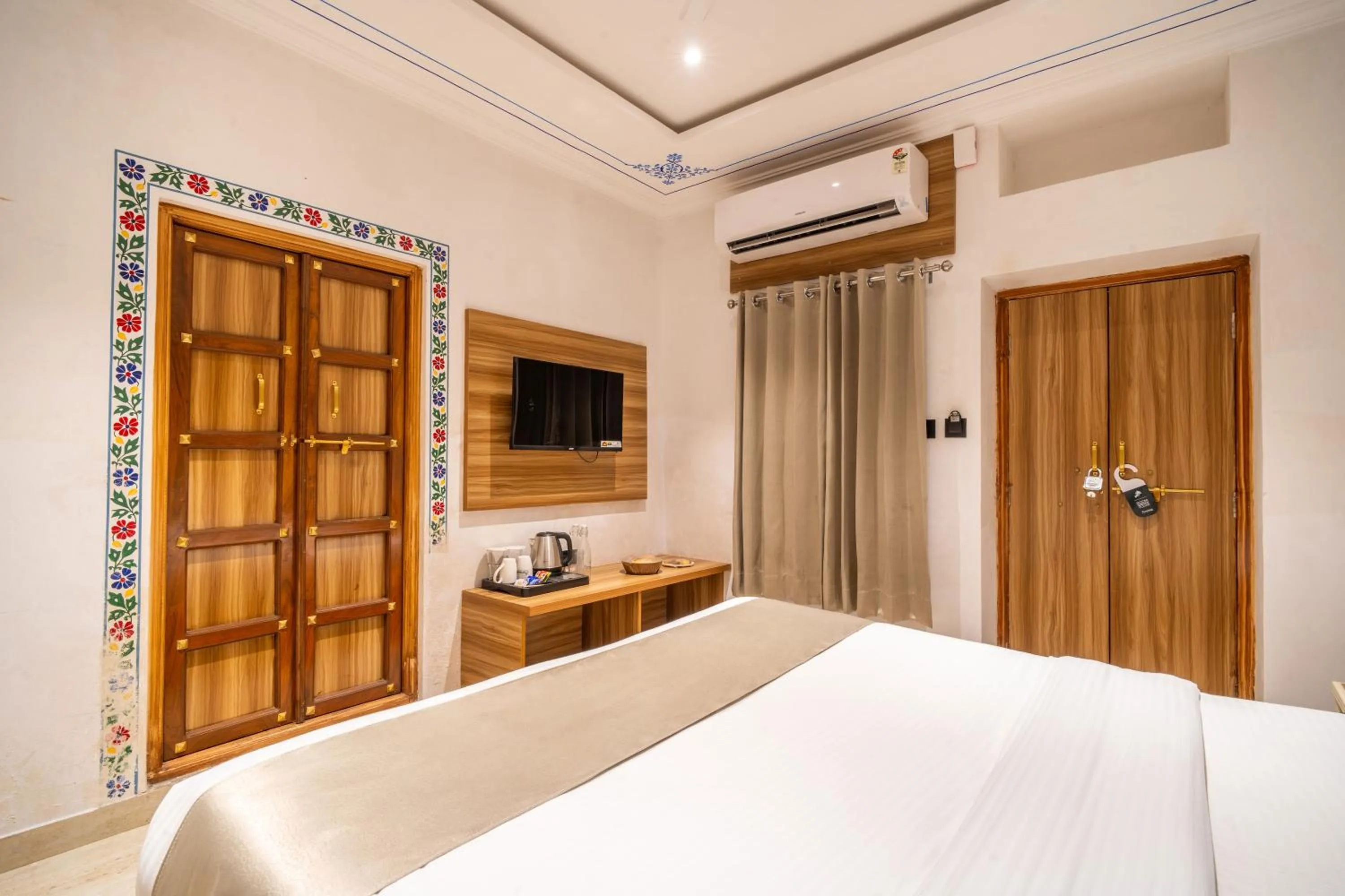 Bed in Amoraya Udaipur