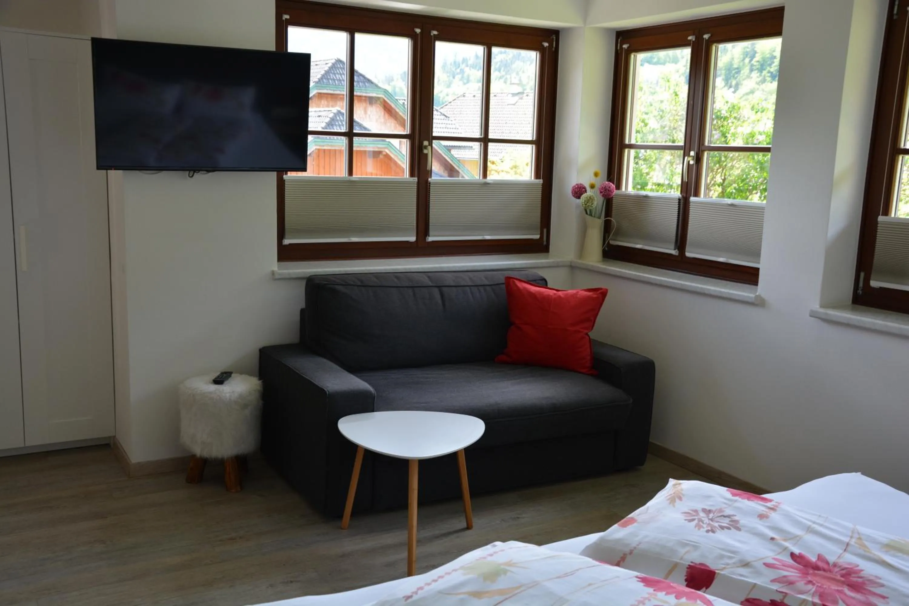 TV and multimedia, Bed in Appart Weisse Urlauben am Wolfgangsee