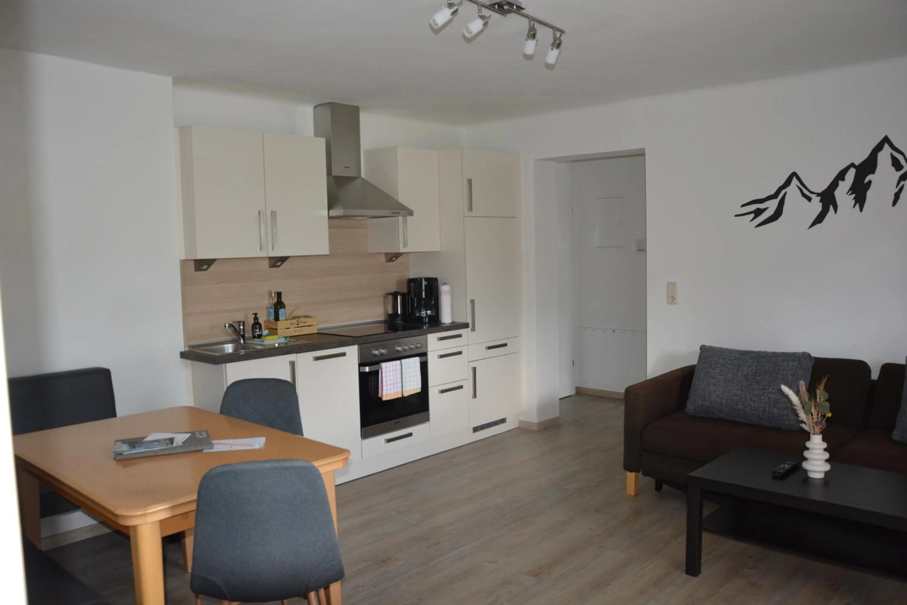 Kitchen or kitchenette in Appart Weisse Urlauben am Wolfgangsee