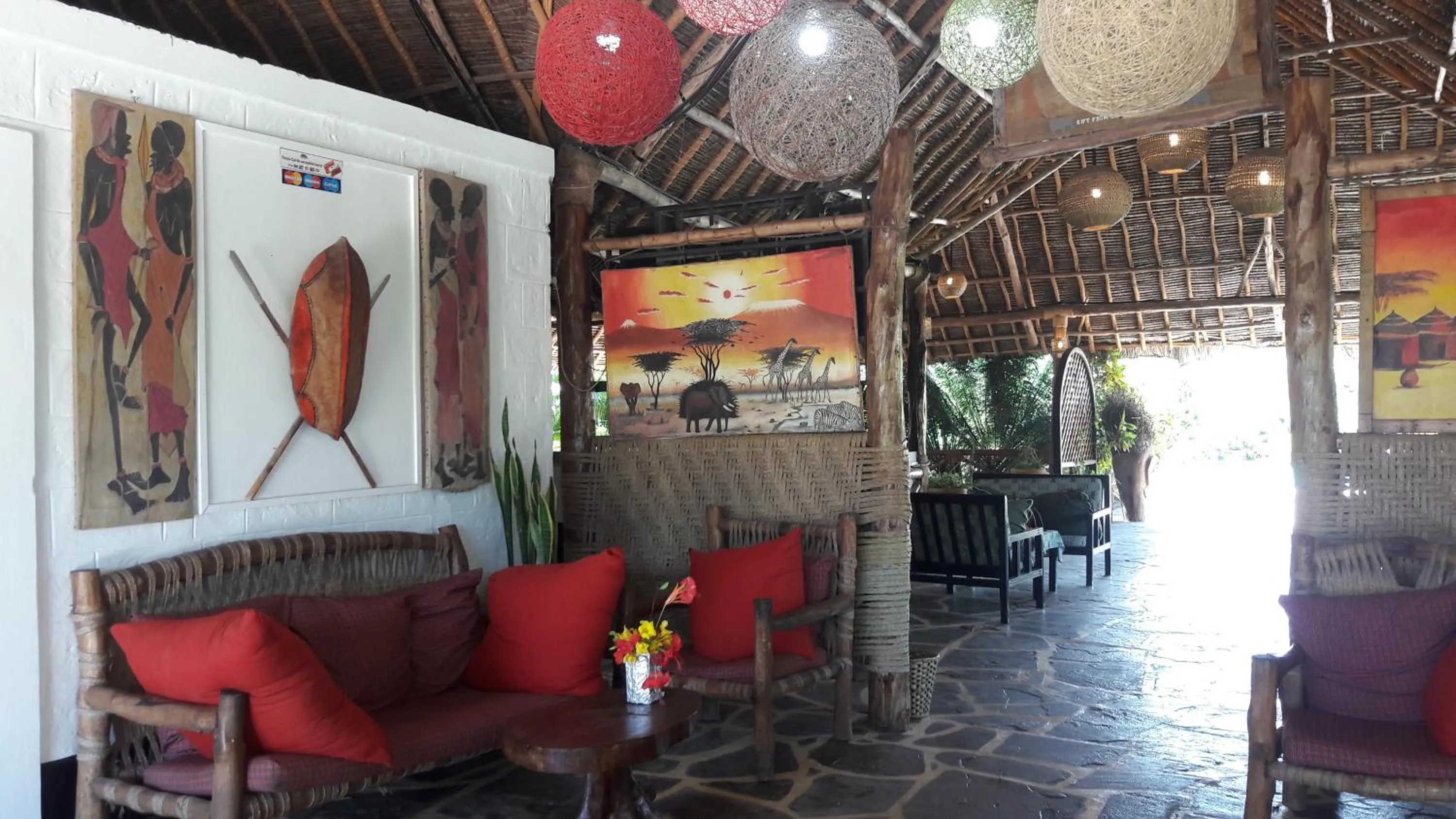 Lobby or reception in African Dream Cottages - Diani Beach