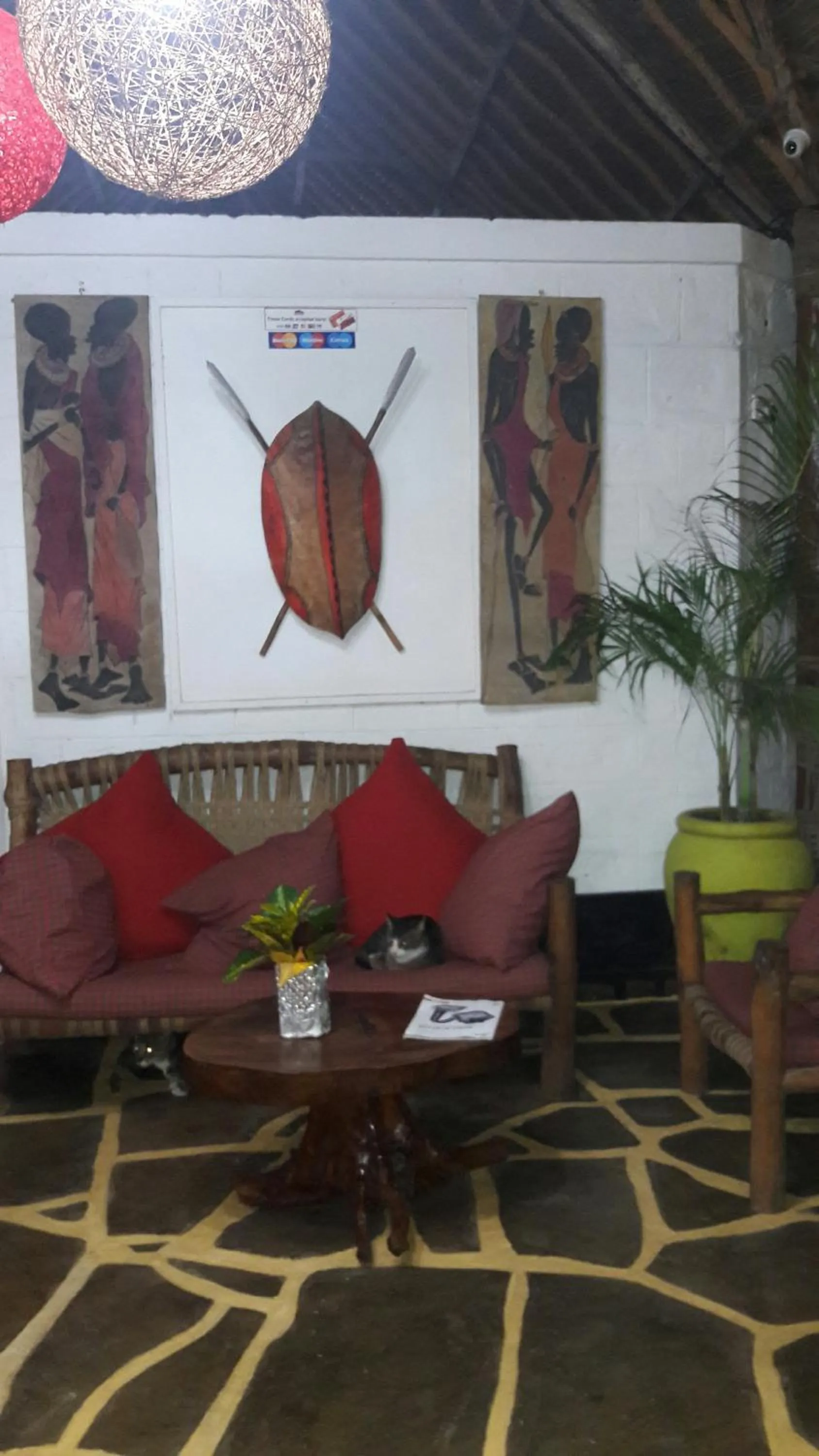 Lobby or reception in African Dream Cottages - Diani Beach