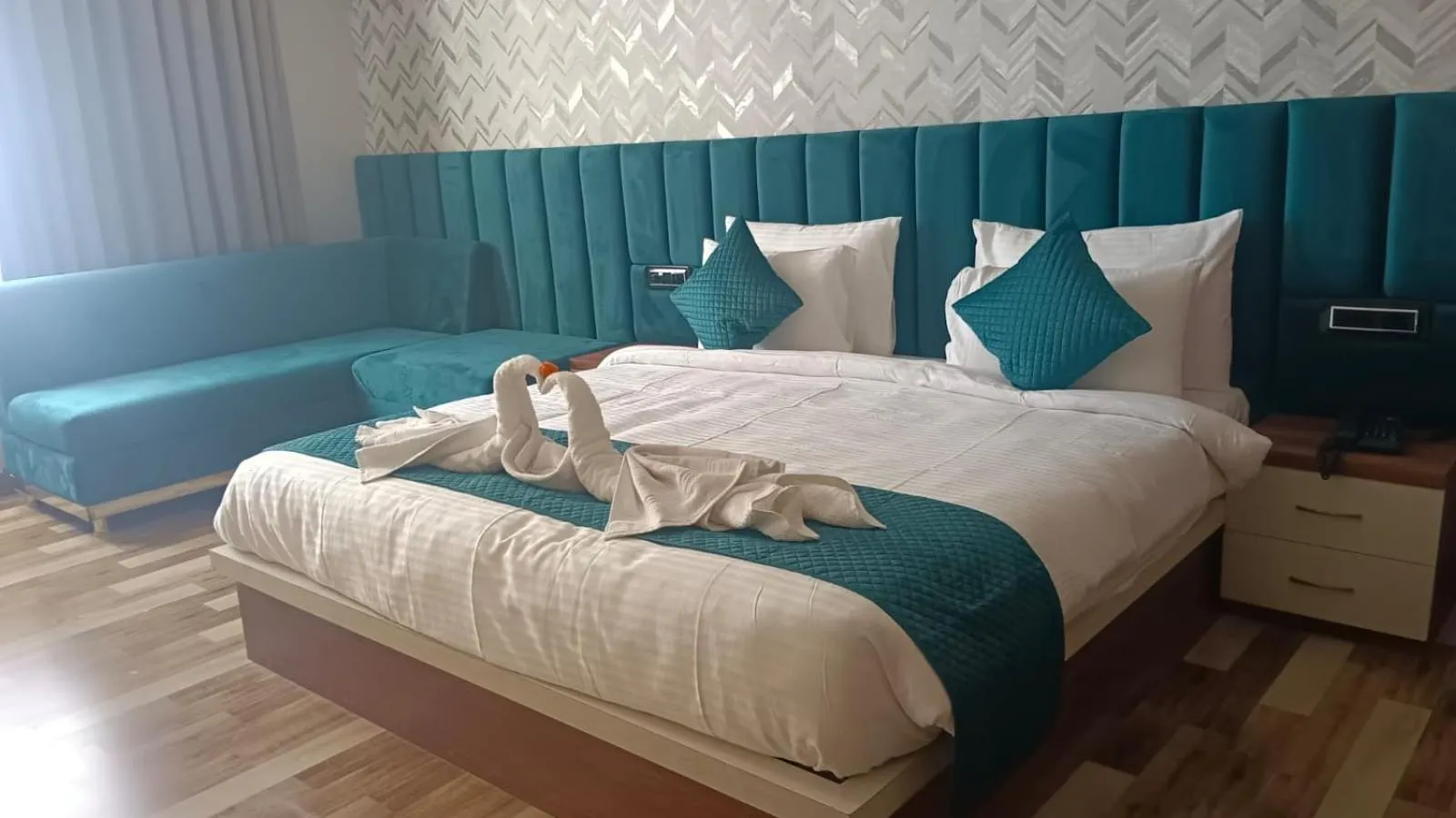Bed in HOTEL GOLDEN PEACOCK