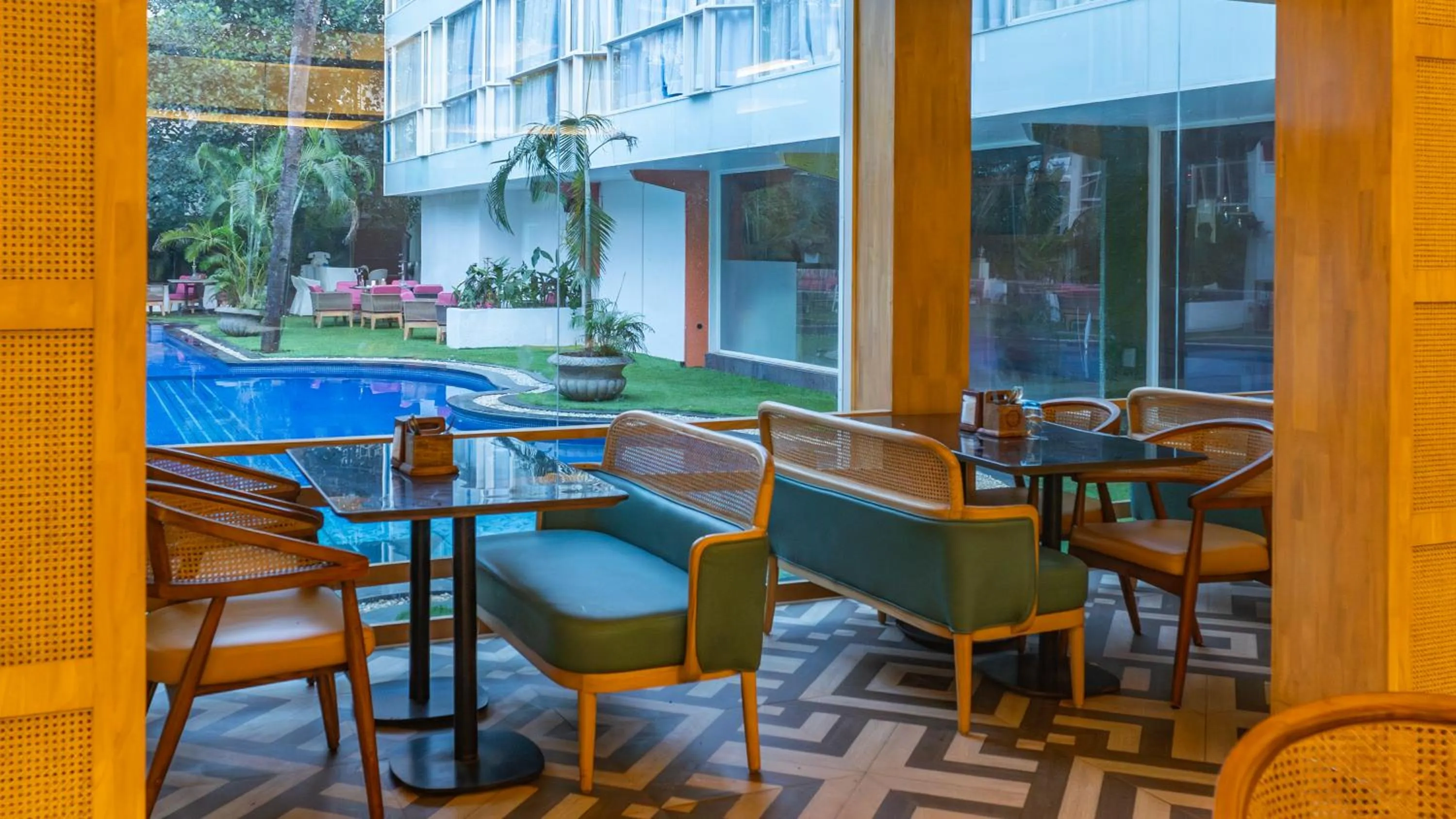 Dining area in Sandoz Vagator Goa