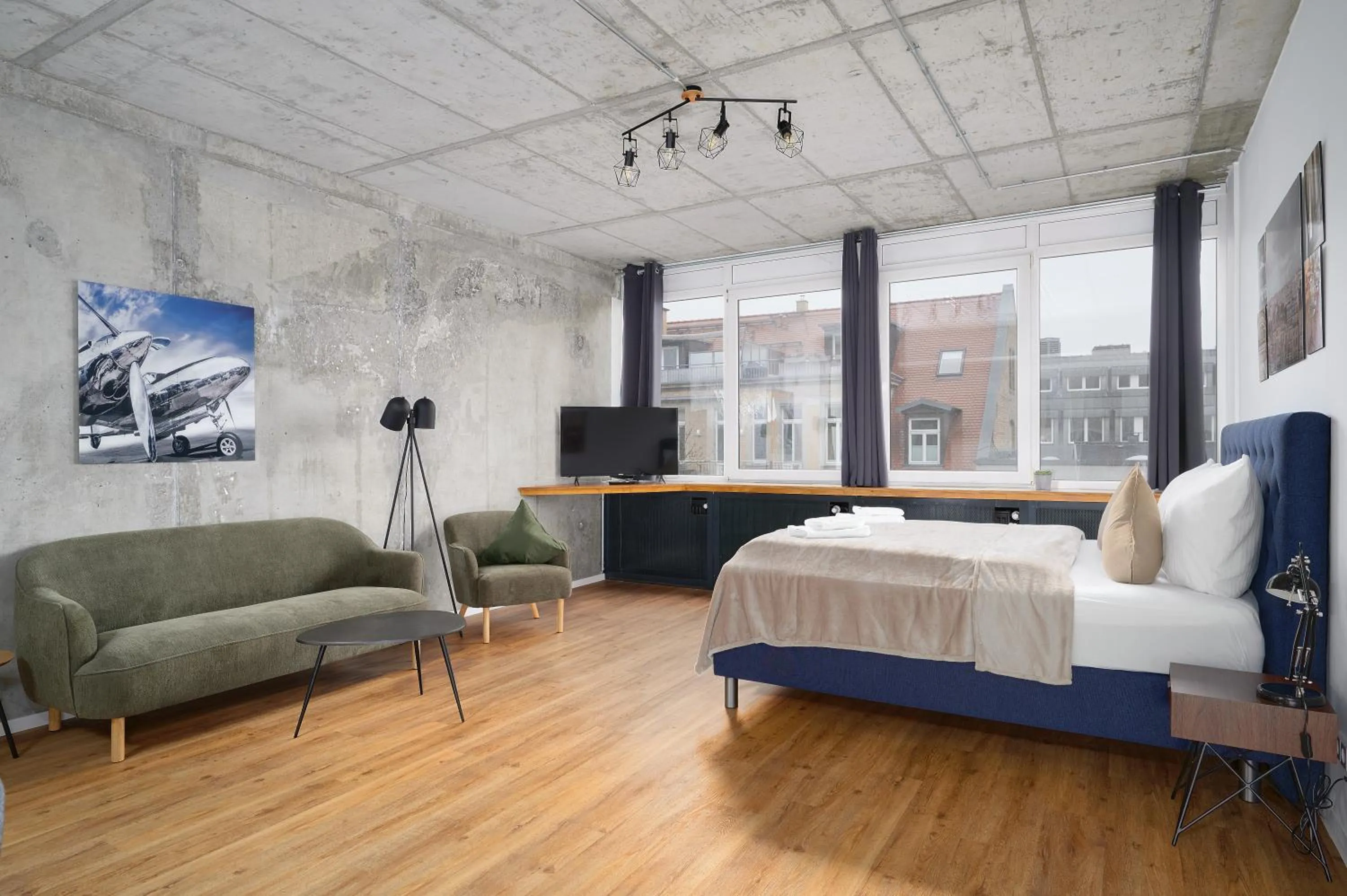 Bed in Stylisches Studio im Herzen Leipzigs
