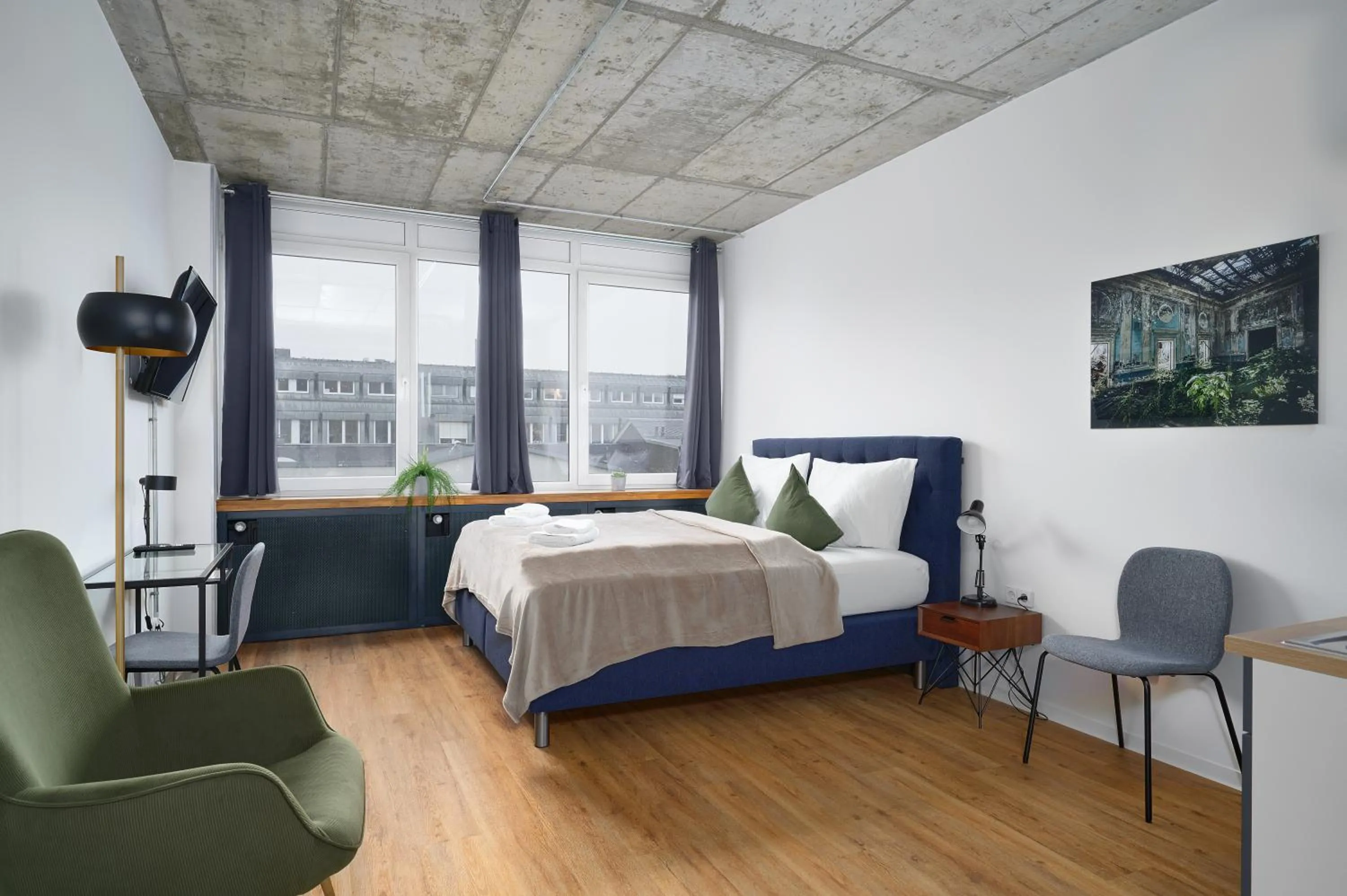 Bed in Stylisches Studio im Herzen Leipzigs