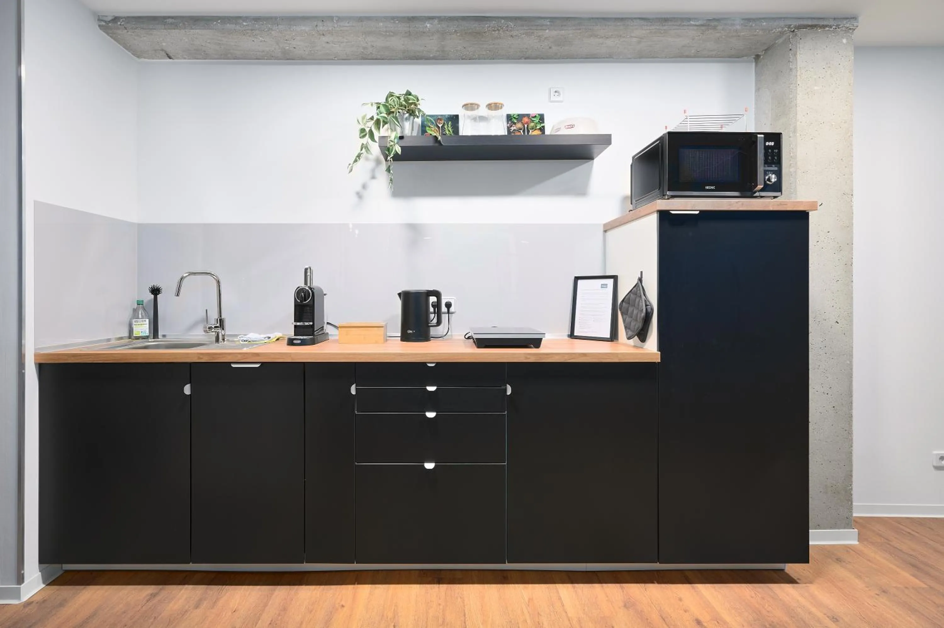 Kitchen or kitchenette in Stylisches Studio im Herzen Leipzigs